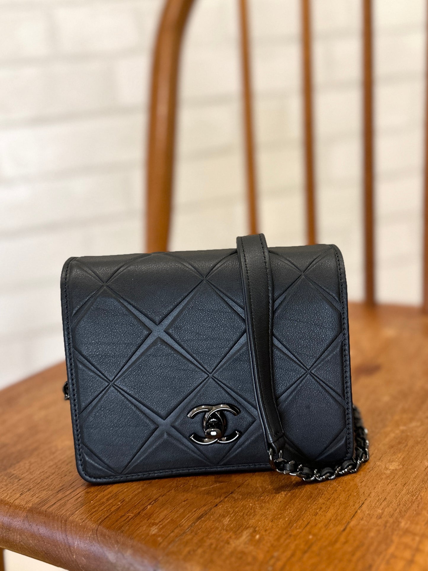 CHANEL Propeller Flap Bag Quilted Calfskin Mini