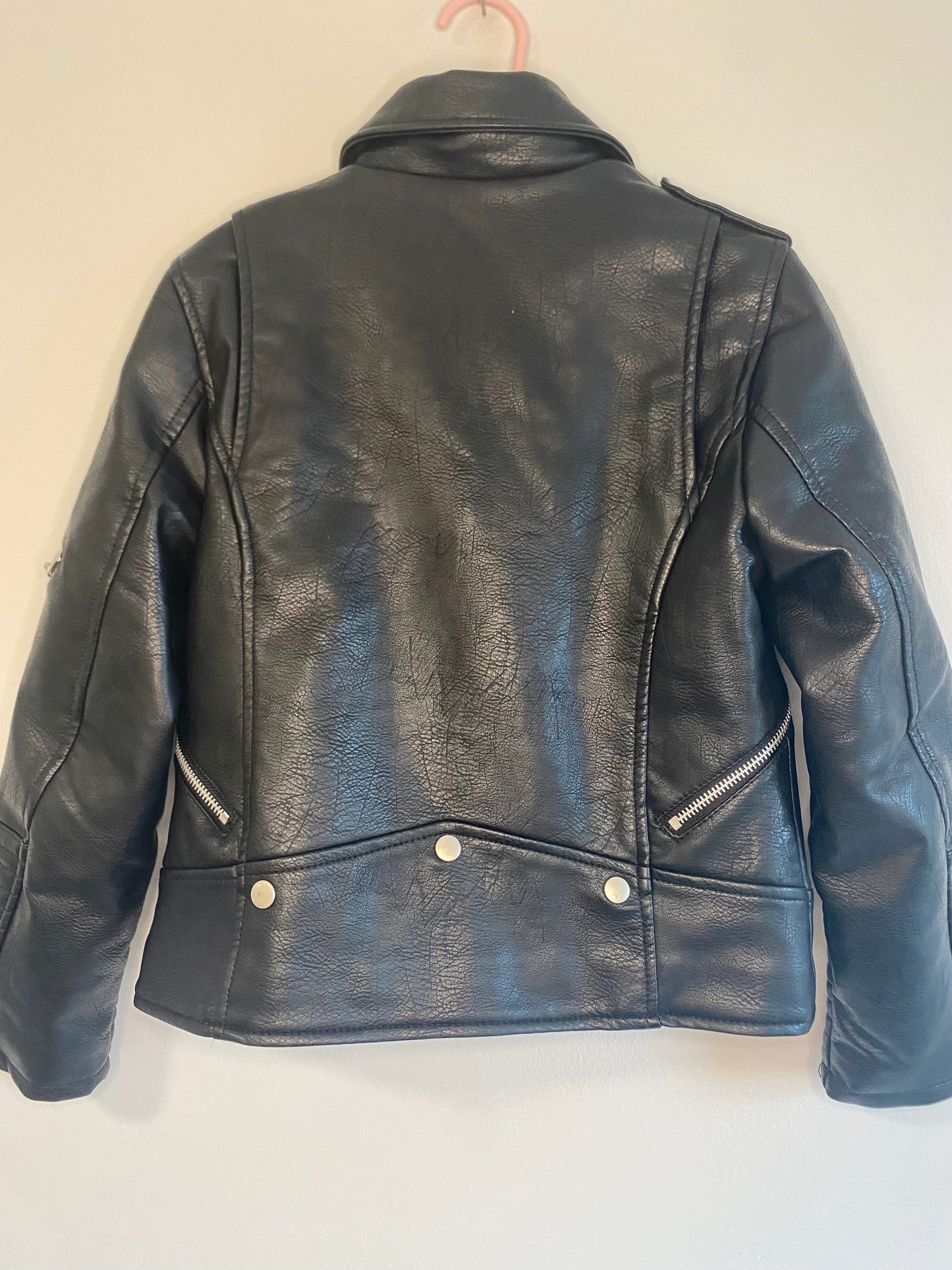 ZARA Faux Leather Biker Jacket / 9Y