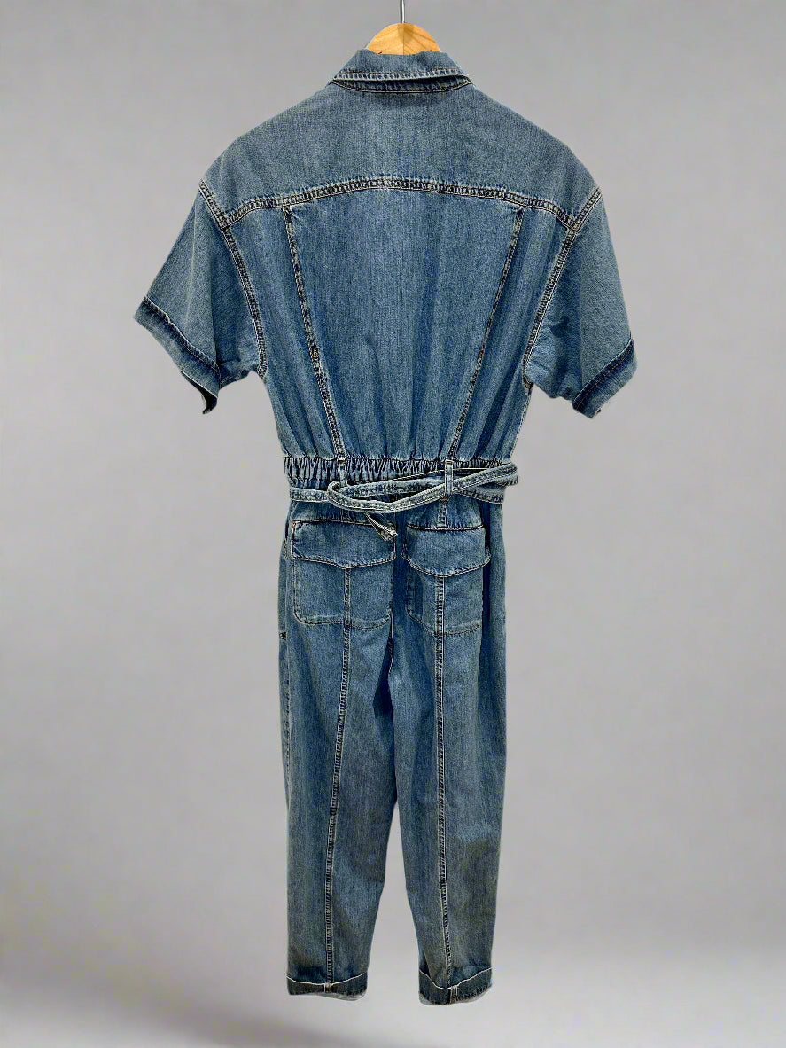 FRAME Arie Denim Jumpsuit / M