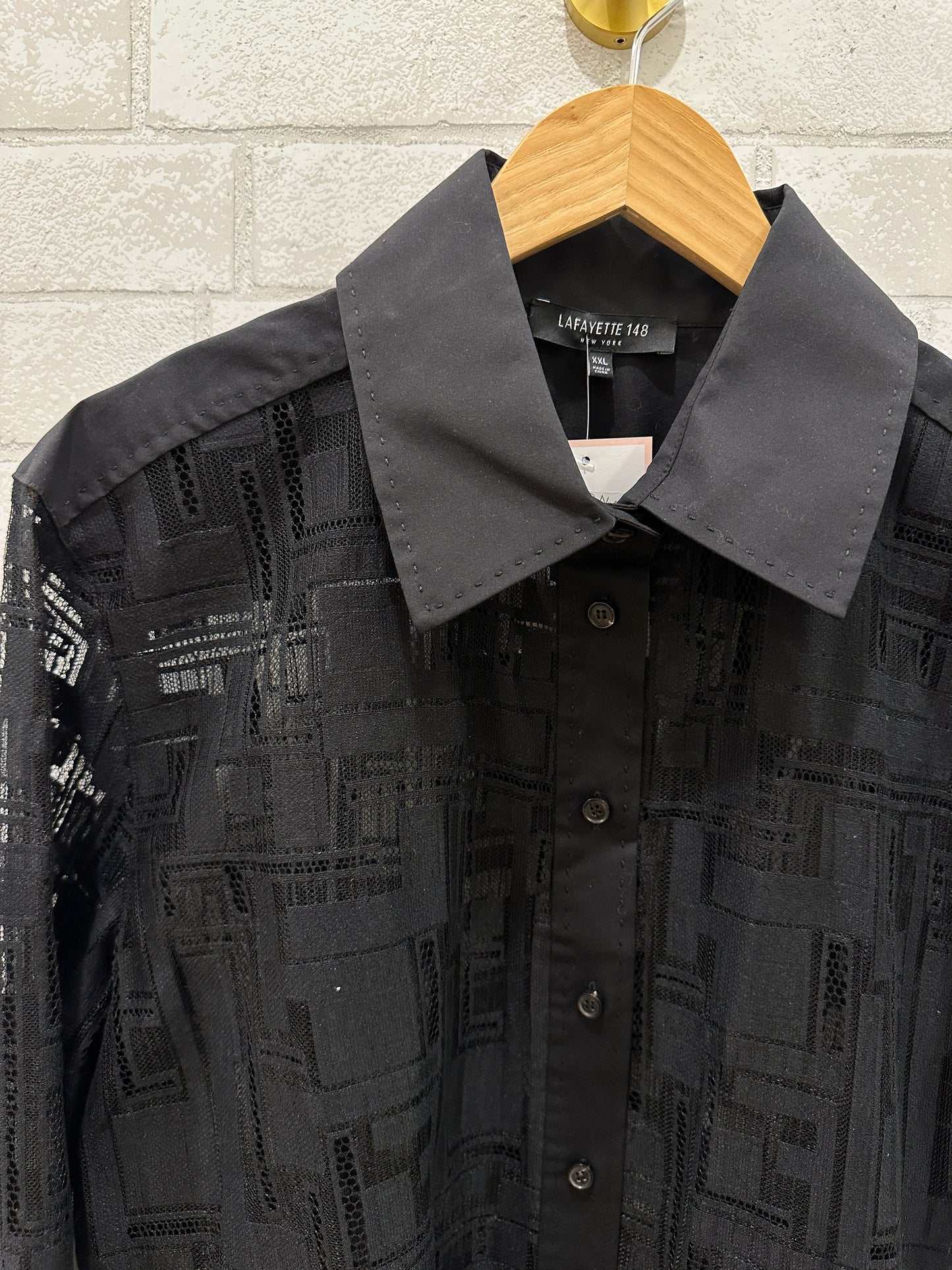 LAFAYETTE 148 Cotton Lace button down