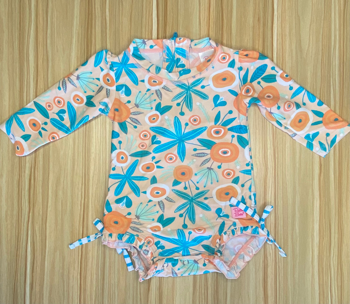 RUFFLE BUTTS Swimsuit LS / 6-12M