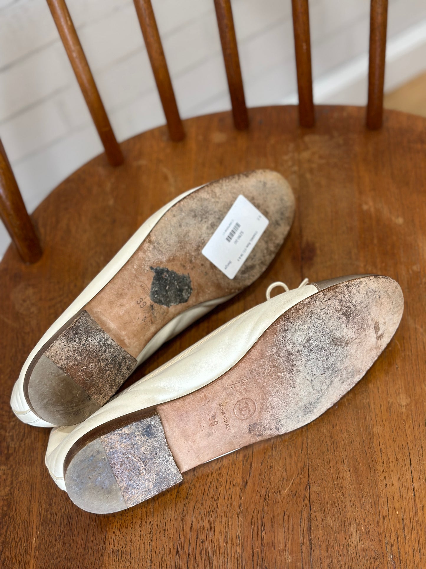 CHANEL ballet flats CC/ US8.5-EU 39