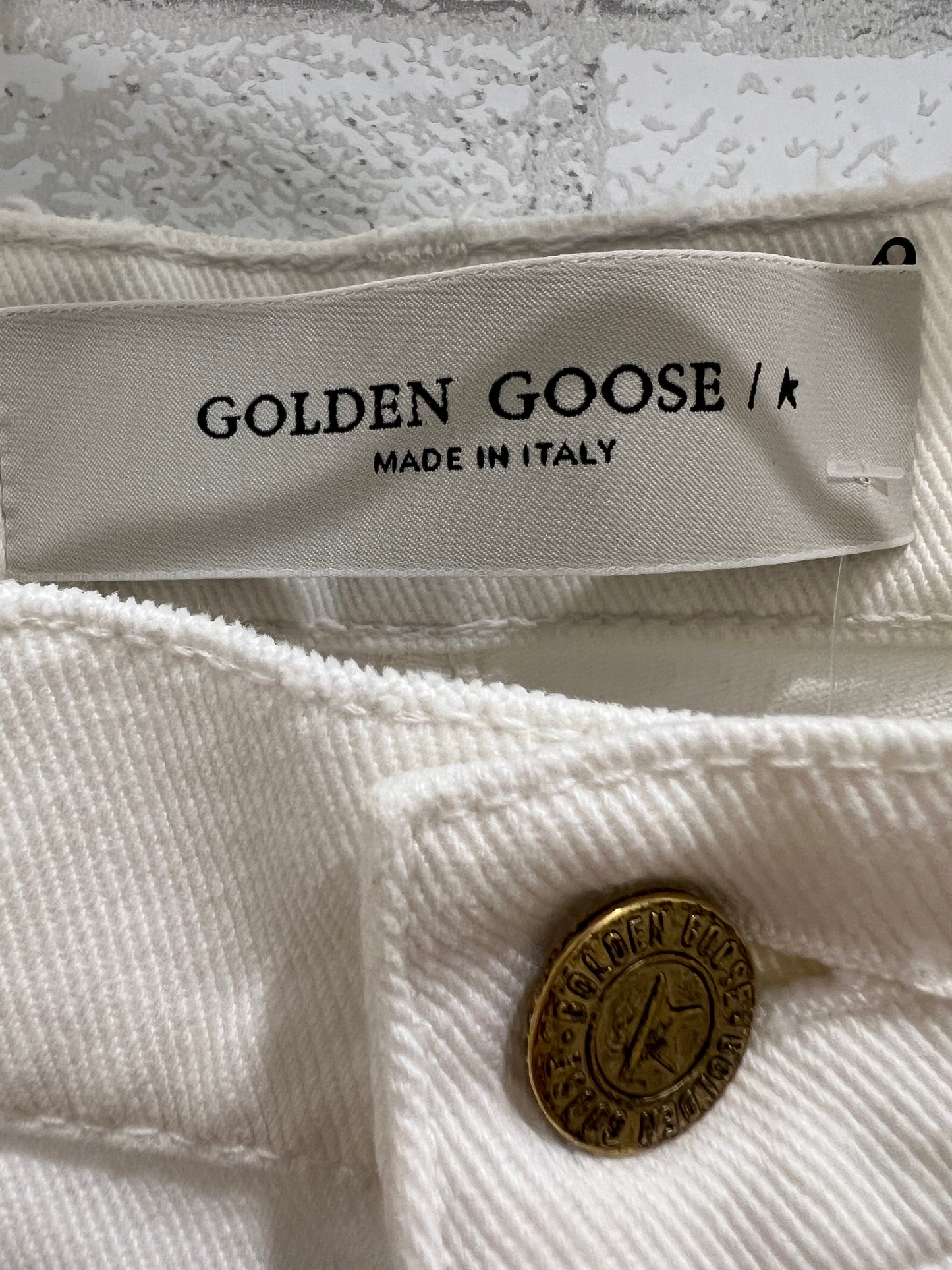 GOLDEN GOOSE straight frayed jeans/ M-28