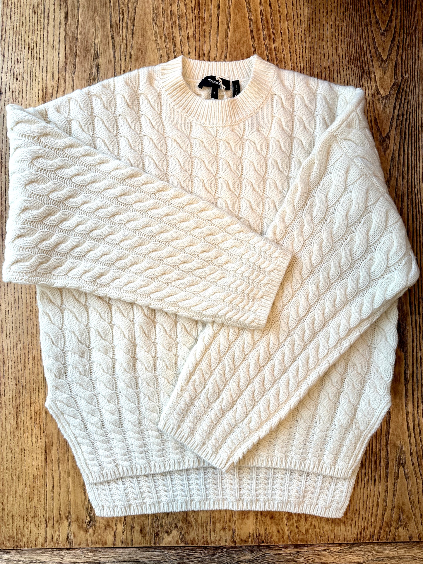 THEORY textured wool sweater/ S
