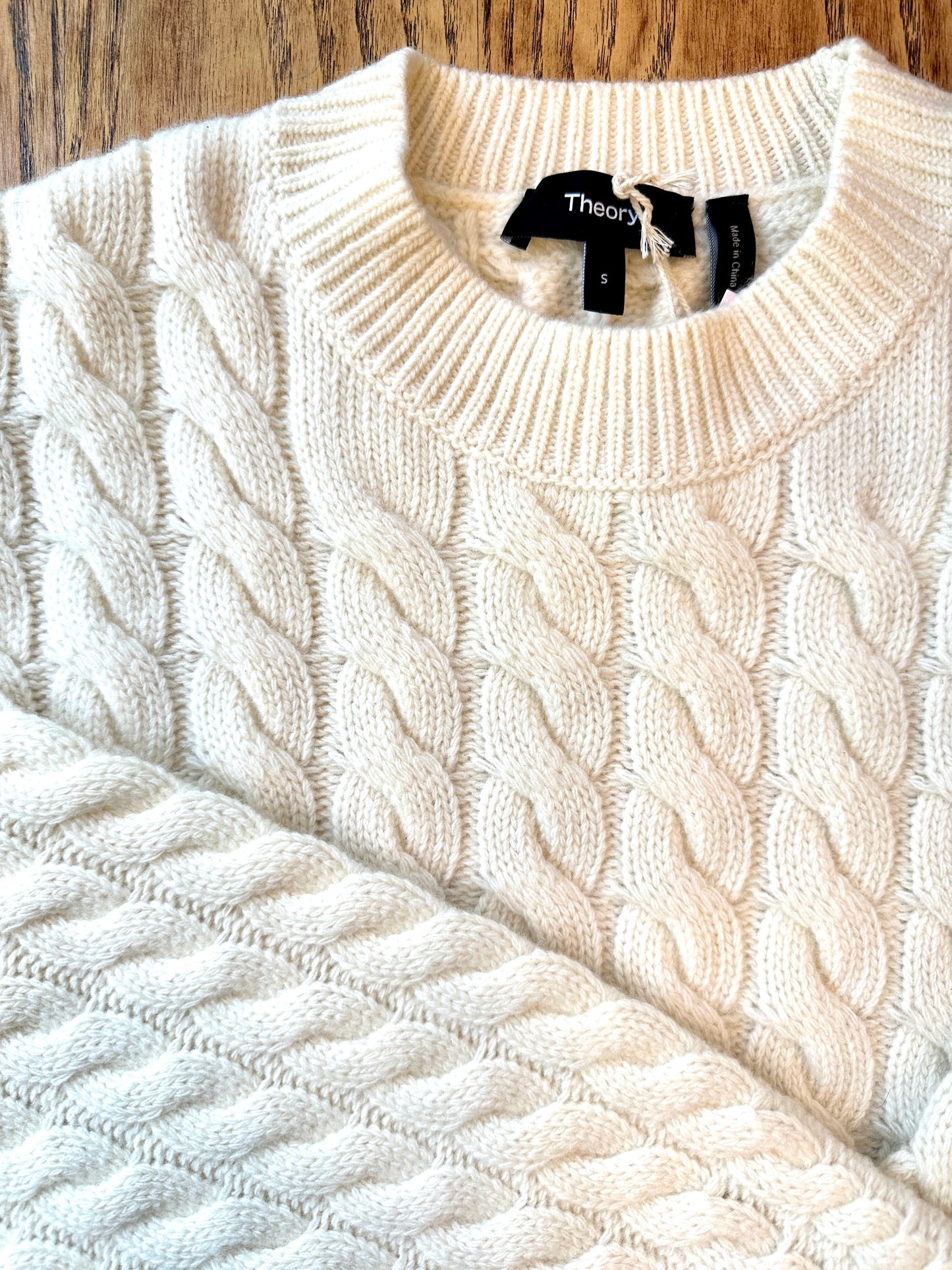 THEORY textured wool sweater/ S