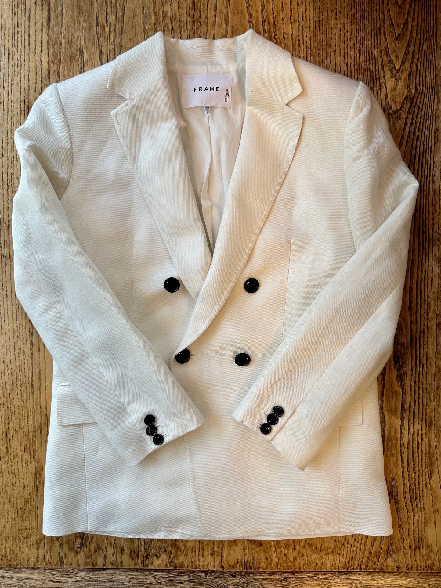 FRAME Linen Blend Blazer / XS