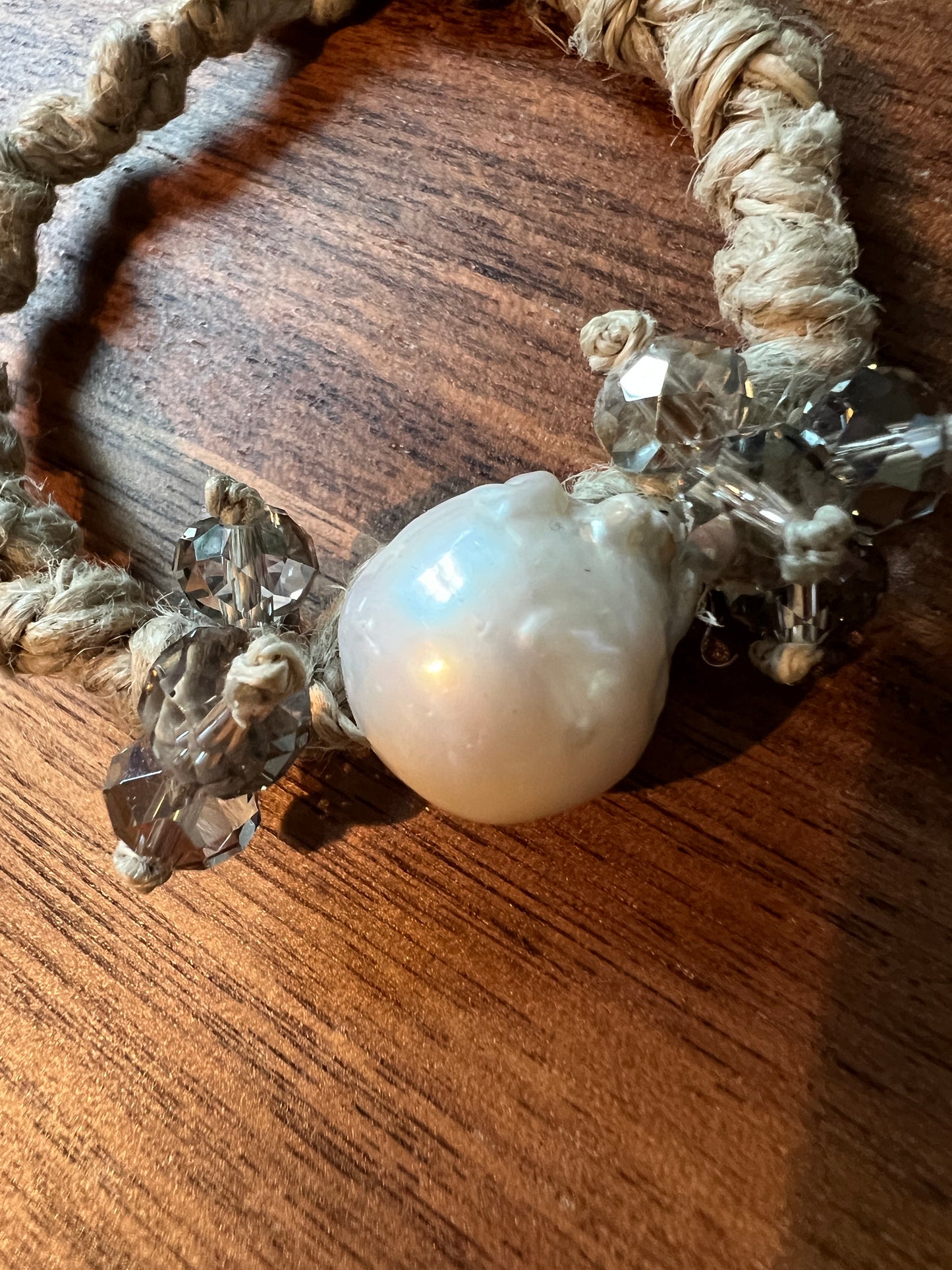 Rope & pearl bracelet