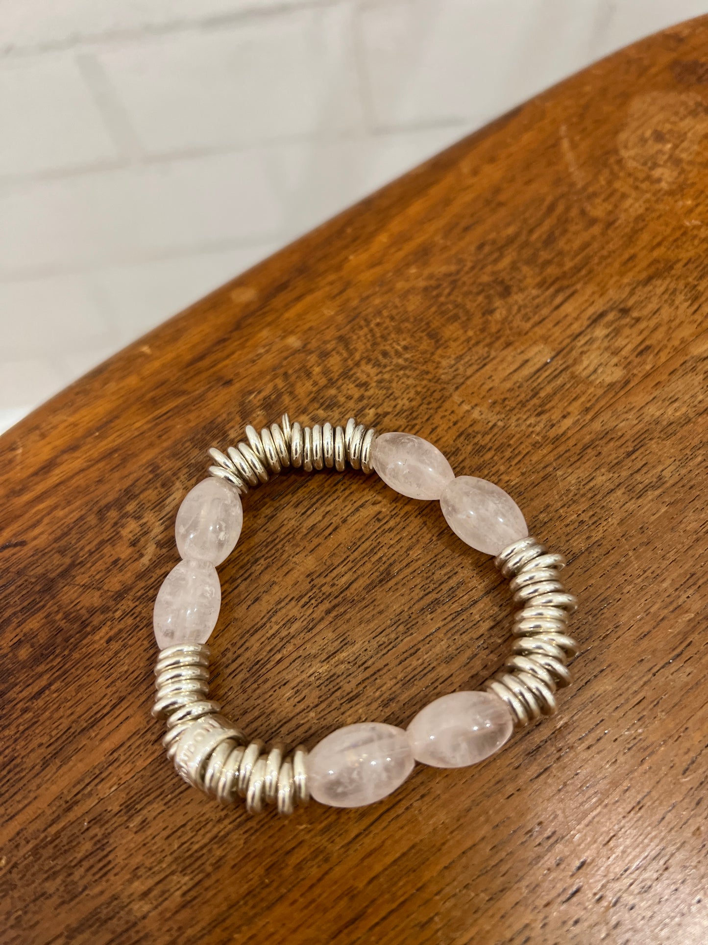 LINKS Of LONDON silver and pink stone bracelet