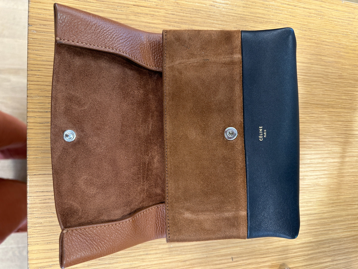 CELINE Bi Color Leather Pouch