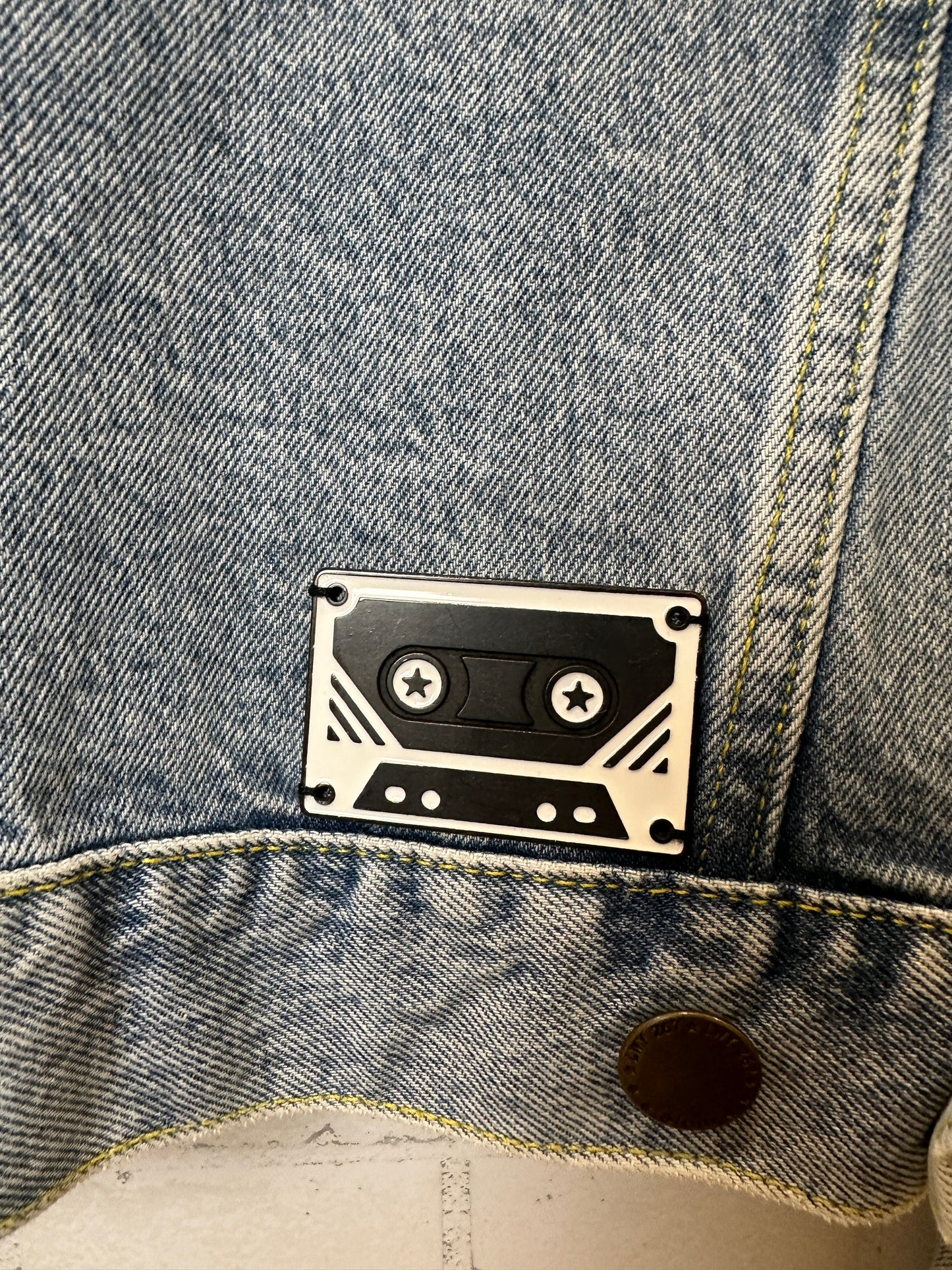 MAJE cropped denim jacket/ S-36