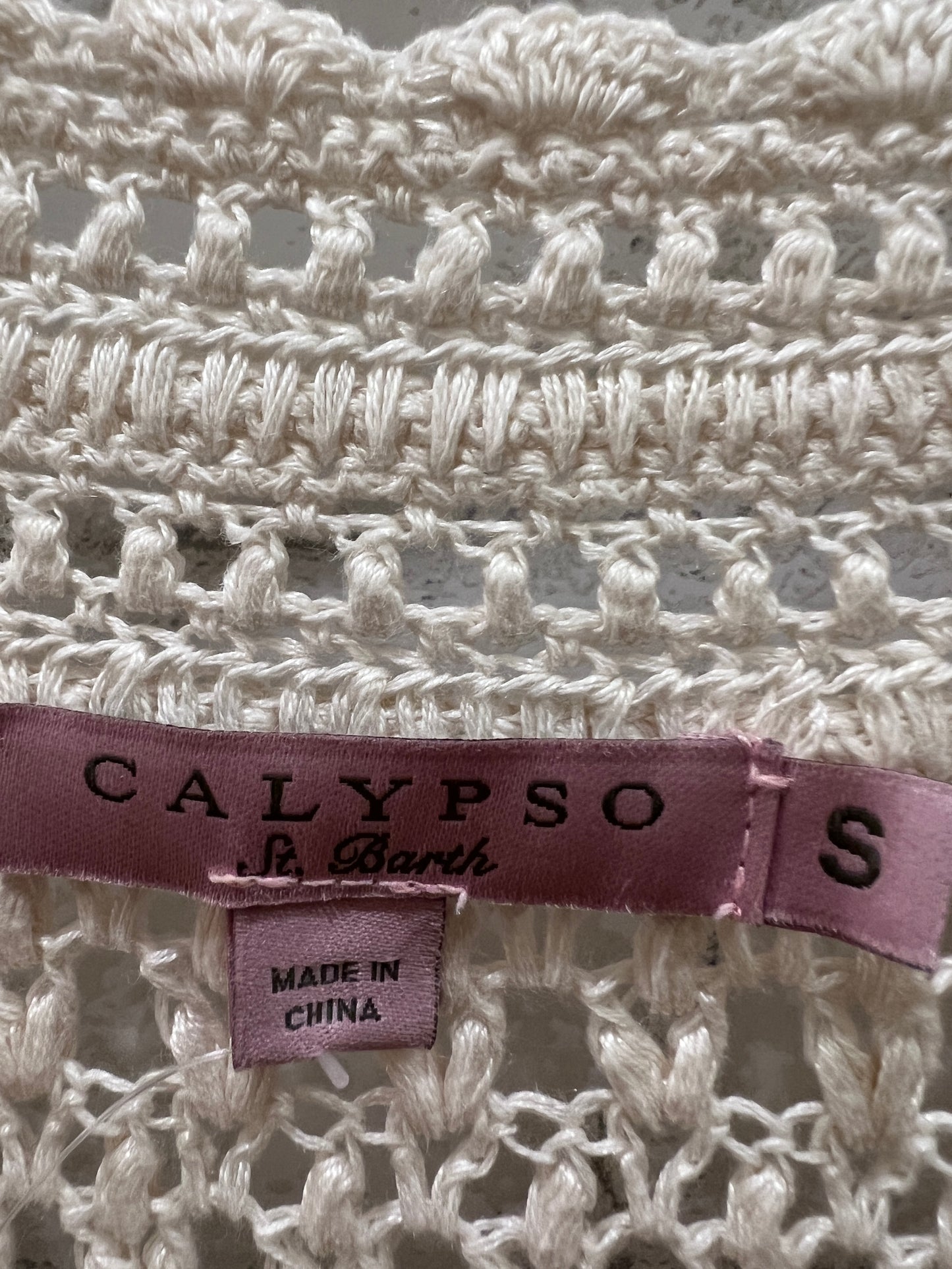 CALYPSO crochet ls top/ S