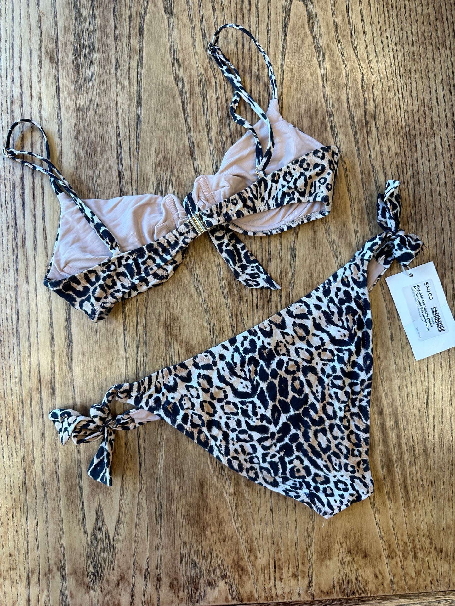 MELISSA ODABASH Bikini Animal print Bra underwire