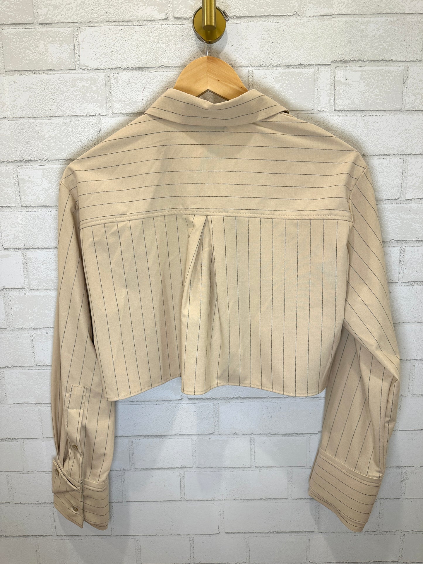 ZARA striped cropped shirt NWT/ S