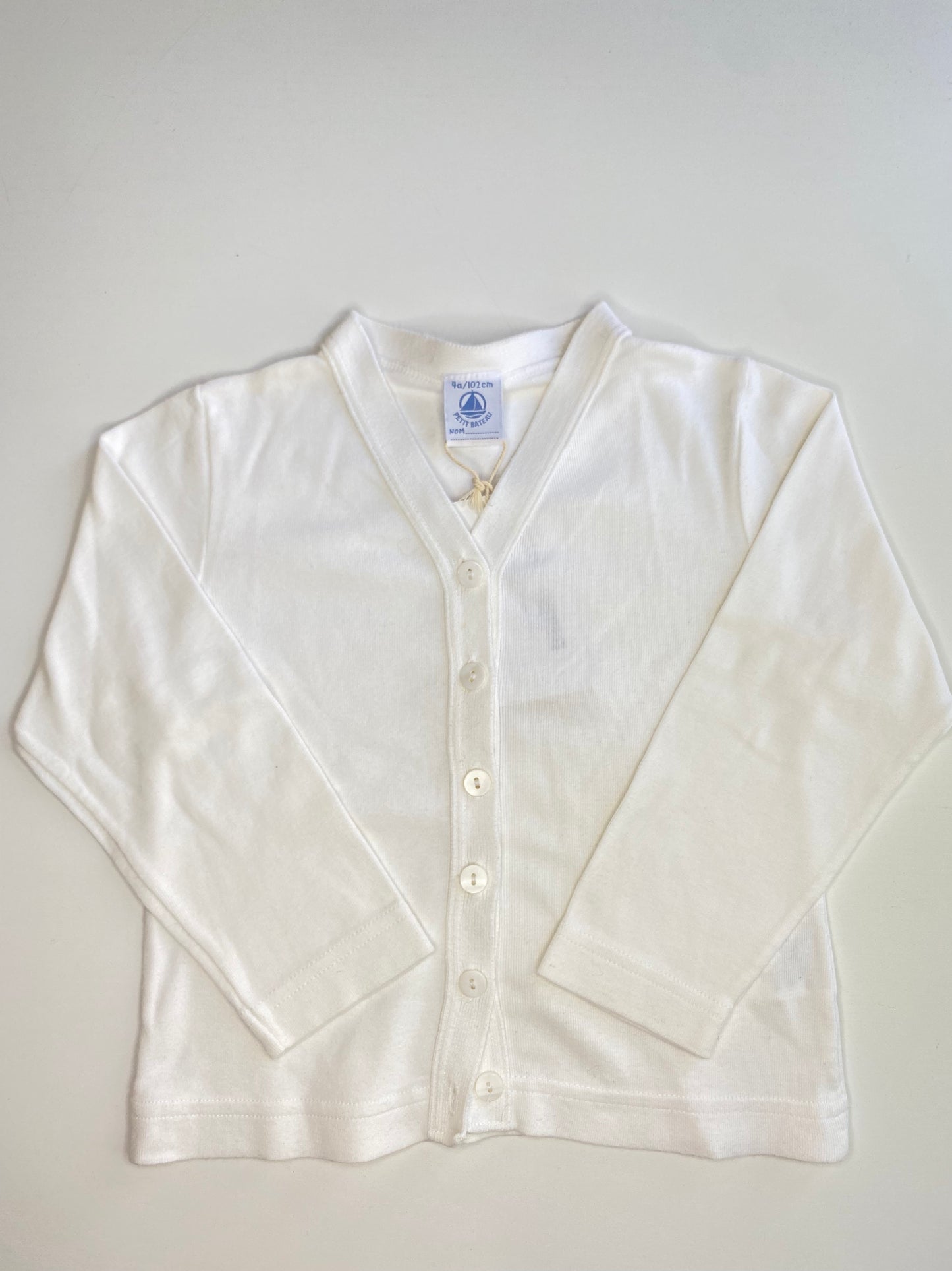 PETIT BATEAU Cotton V Cardigan / 4Y