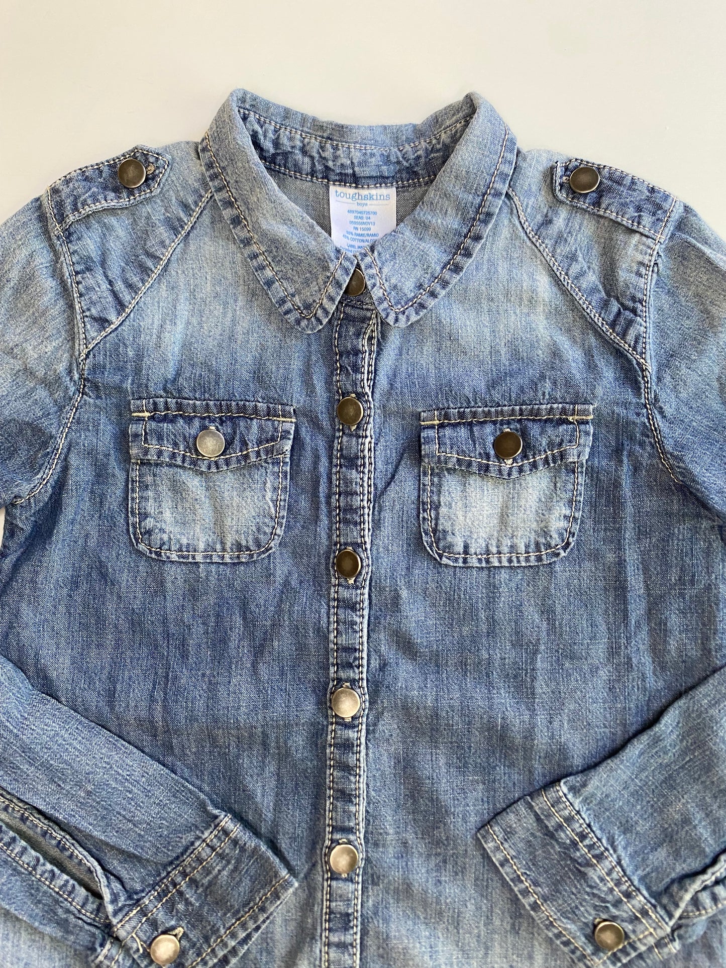 TOUGHSKINS Denim Shirt LS / 5-6Y