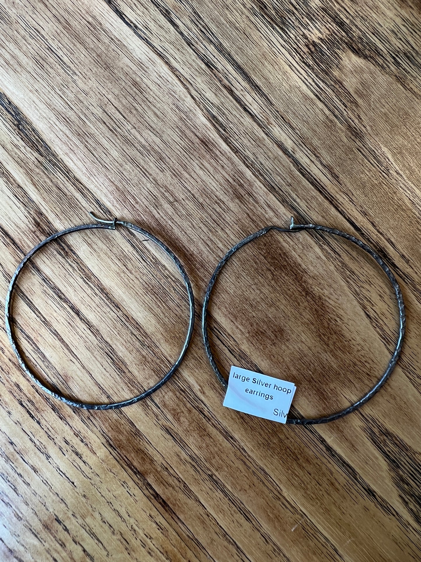large Silver hoop earrings