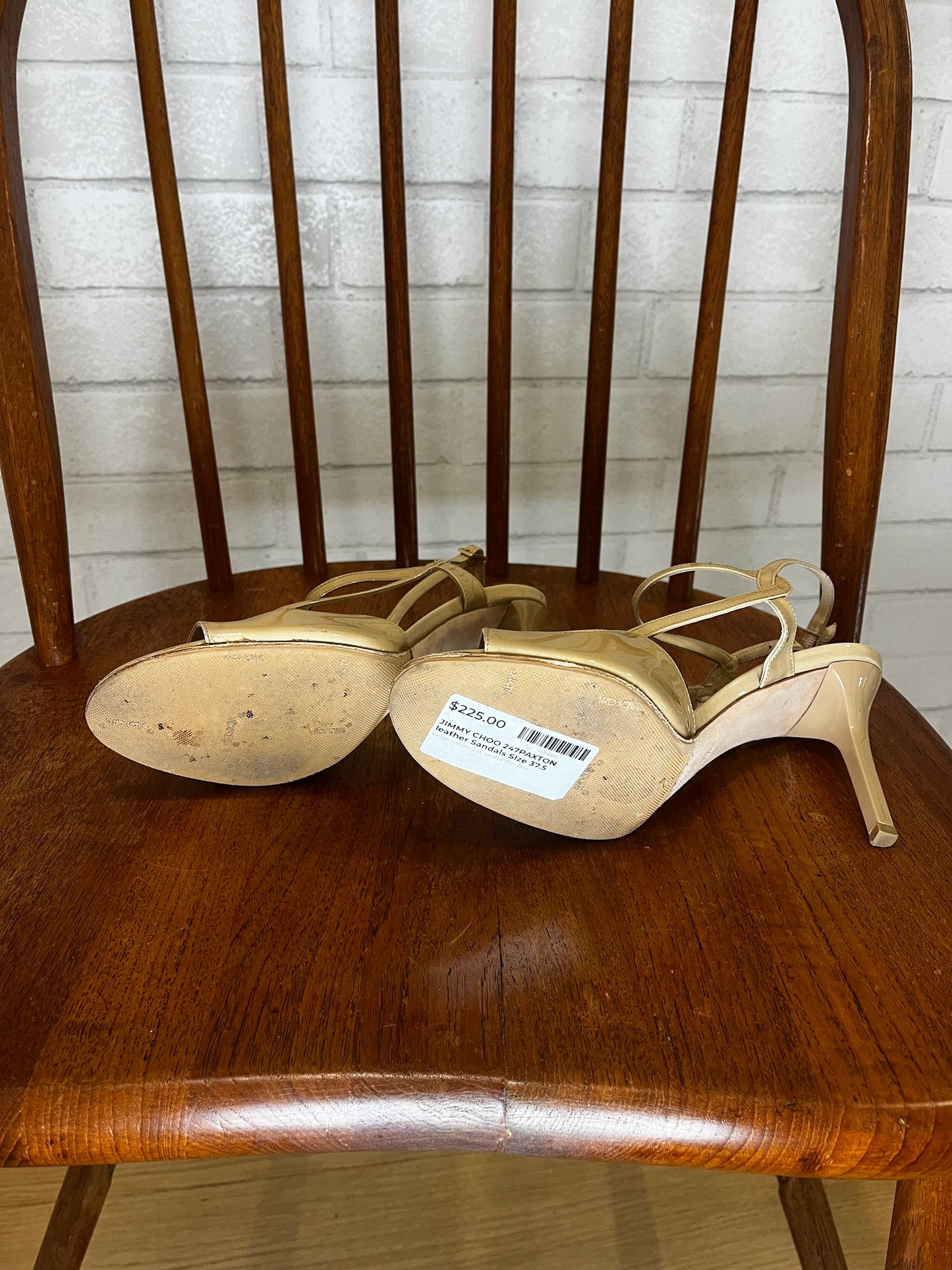 JIMMY CHOO 247PAXTON Leather Sandals / US7.5-EU37.5