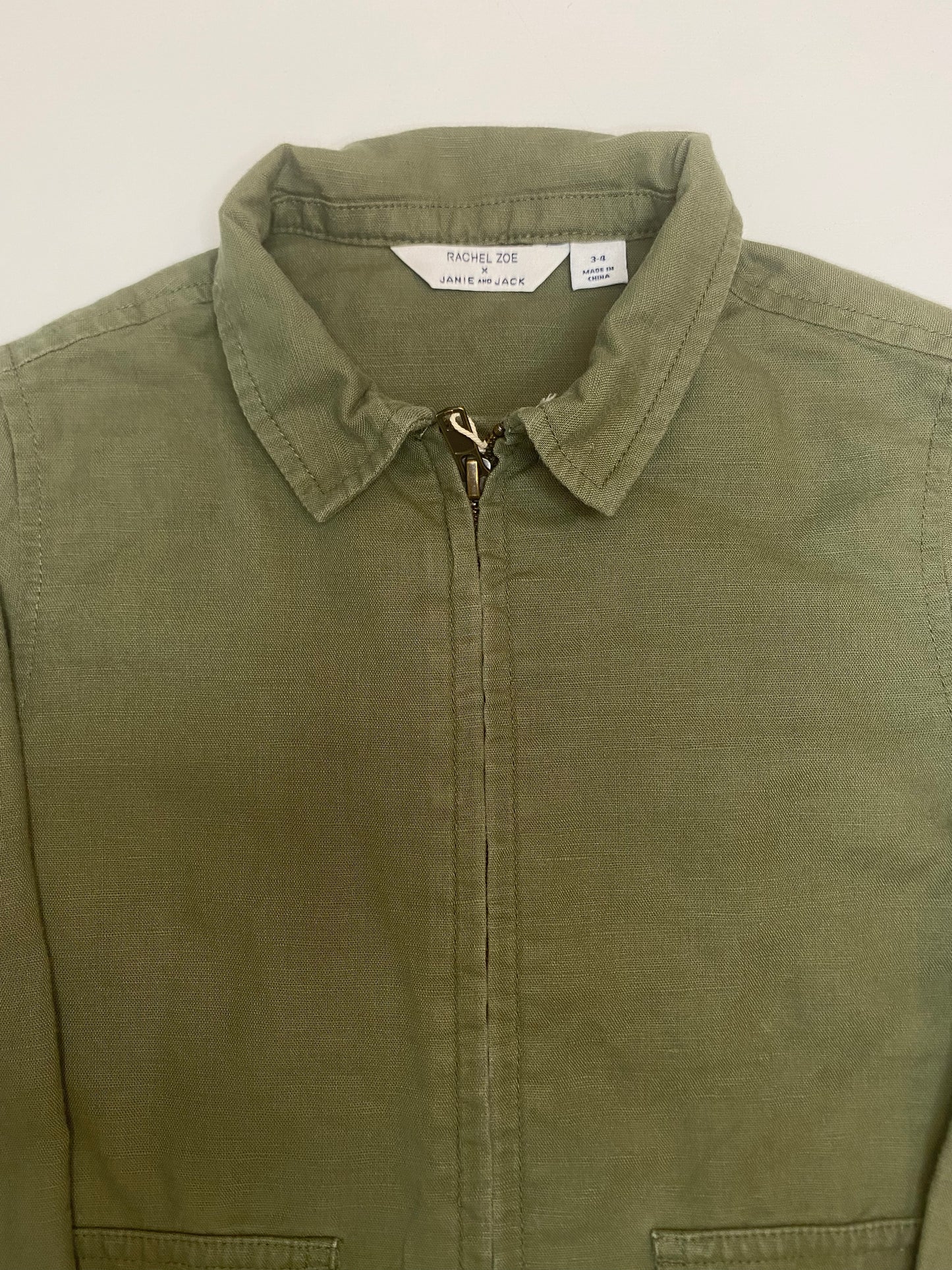 RACHEL ZOE Linen cotton zip jacket /3-4Y