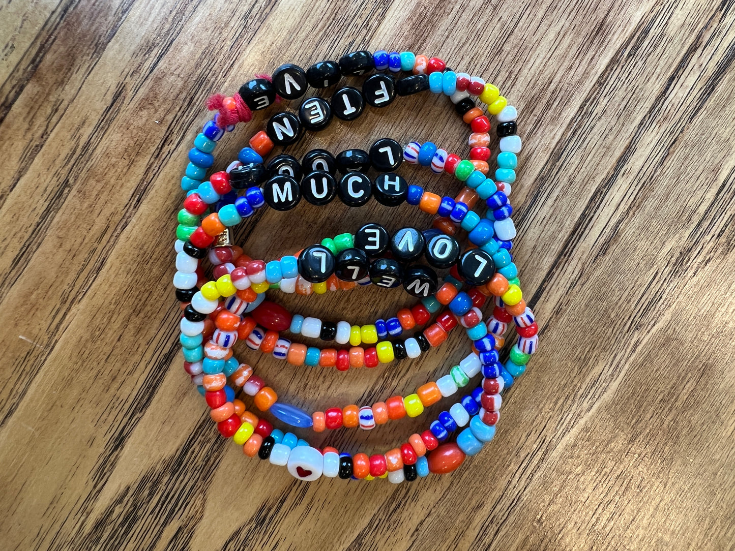 ROXANNE ASSOULIN set of small bead message bracelets
