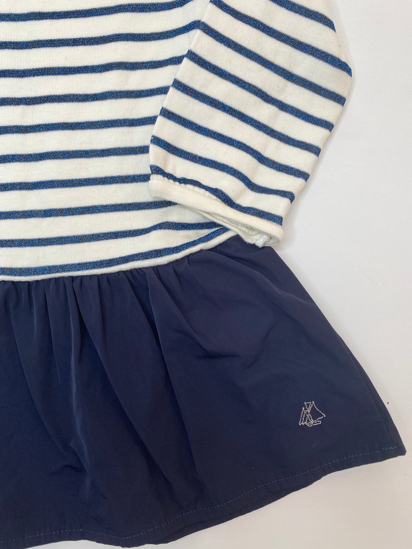 PETIT BATEAU Dress LS / 12M