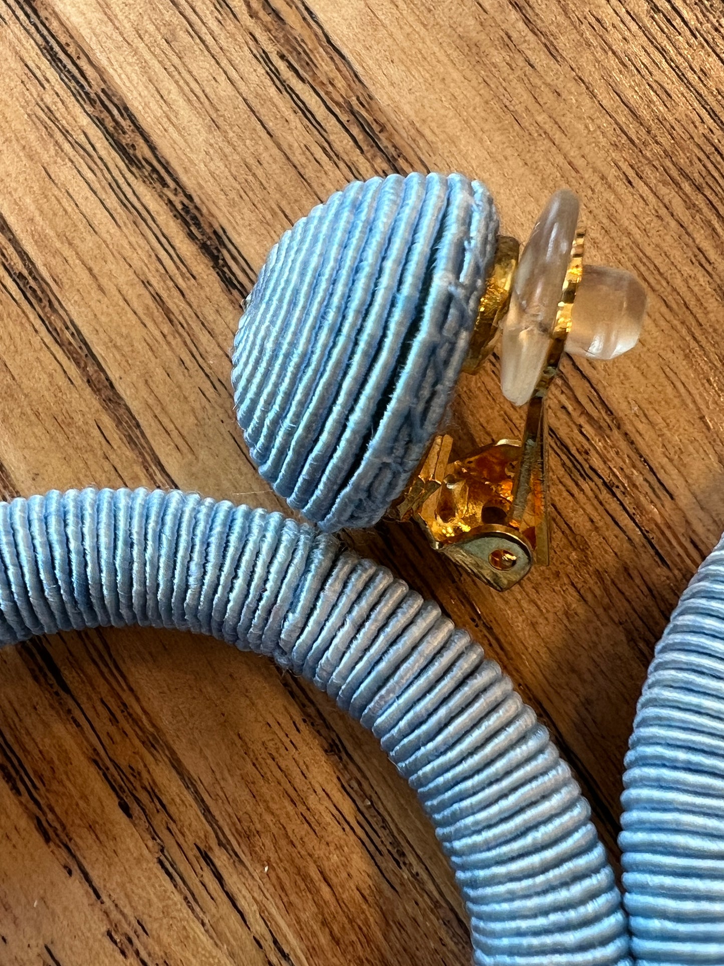 REBECCA DE RAVENEL Silk woven oversized earrings
