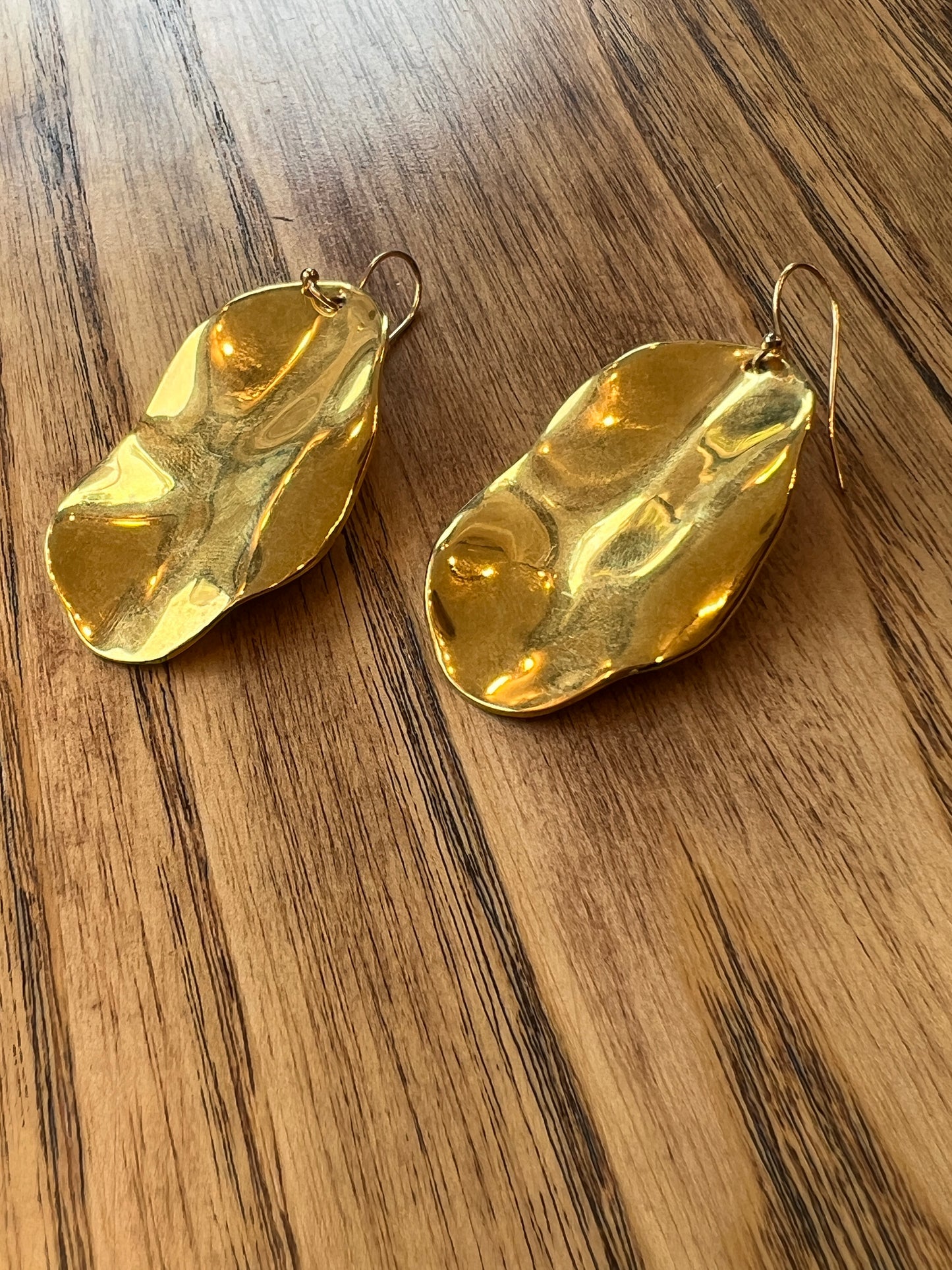 Gold PLated leaf earrings
