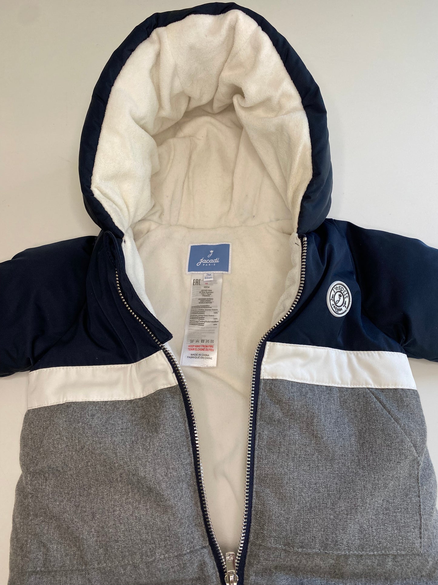 JACADI Hoodie baby Snowsuit / 3M