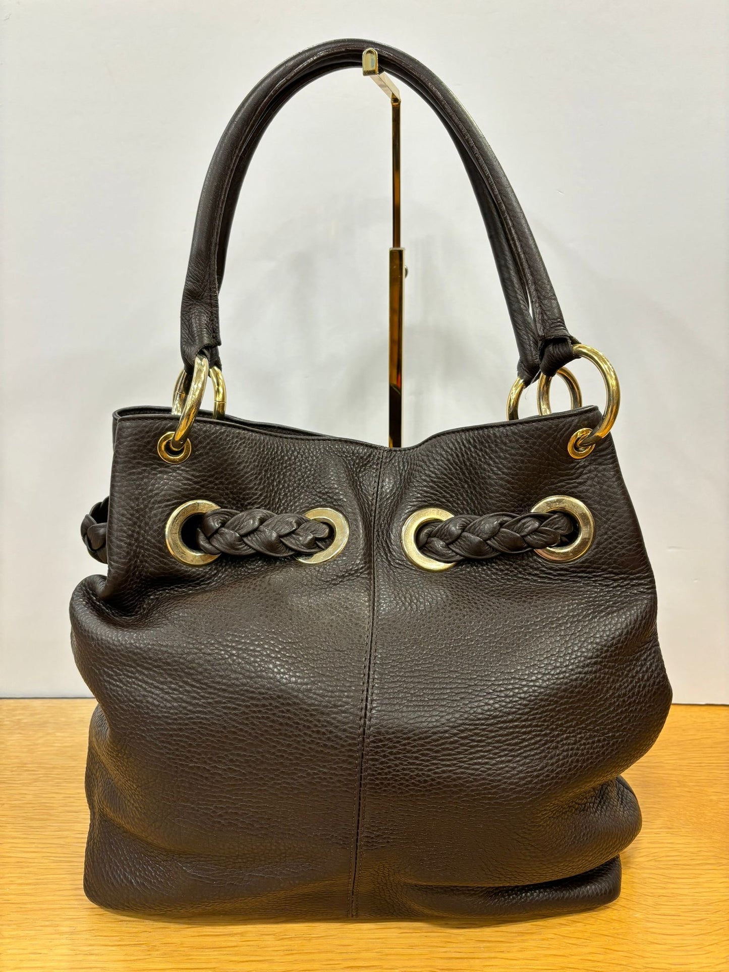 FRANCESCO ROGANI grained leather shoulder bag