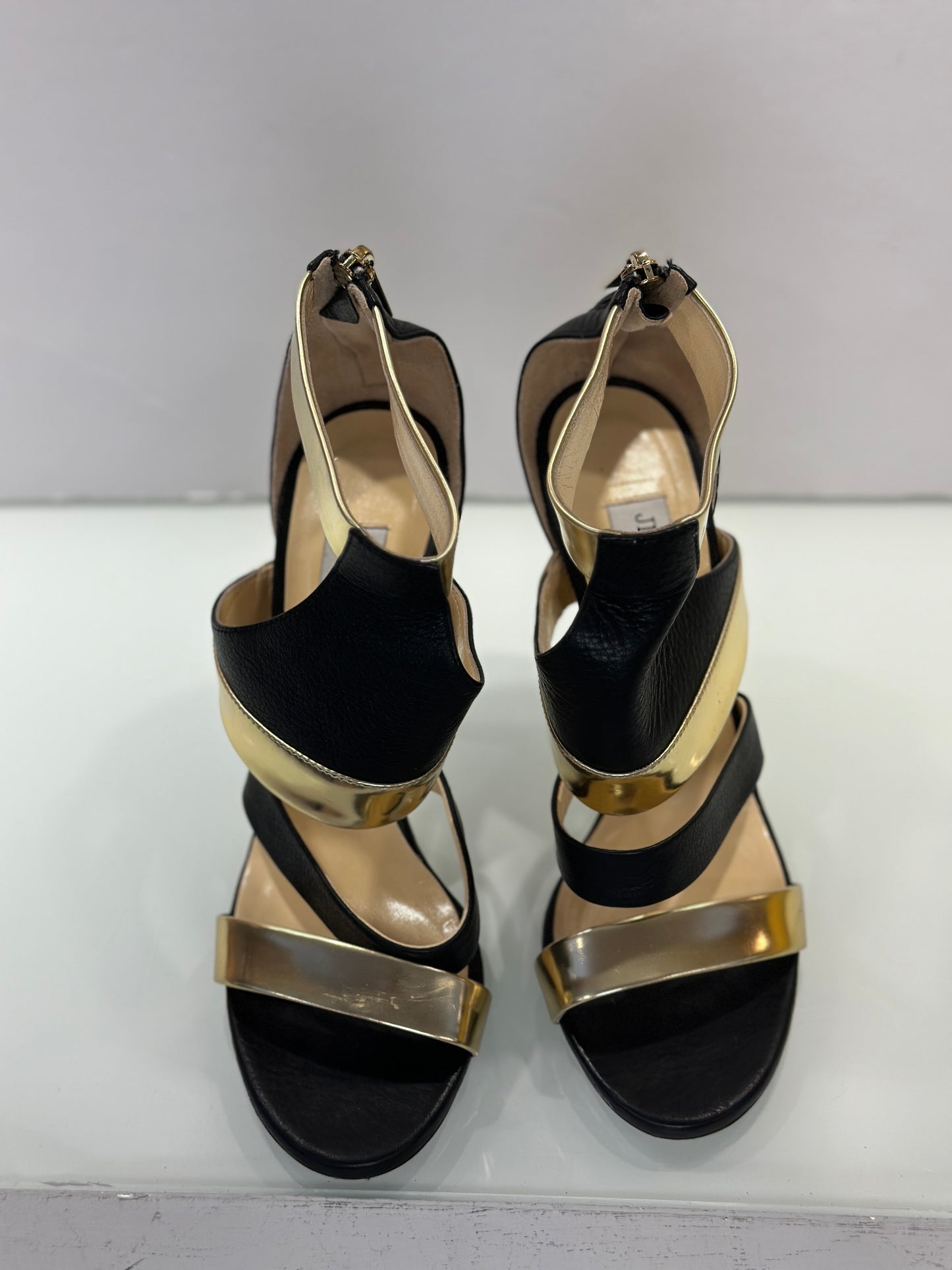 JIMMY CHOO Besso Sandals Leather / US7-EU37.5