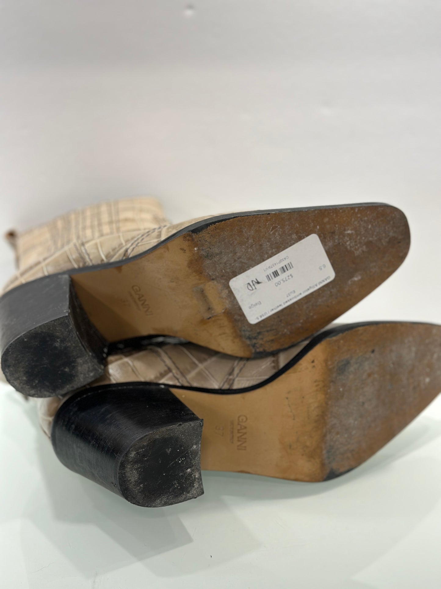 GANNI Alligator embossed leather / US6.5-Eu37