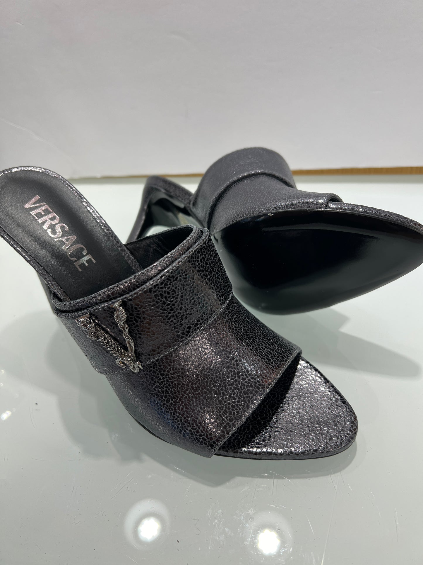 VERSACE heel mules NWT/ 6-36