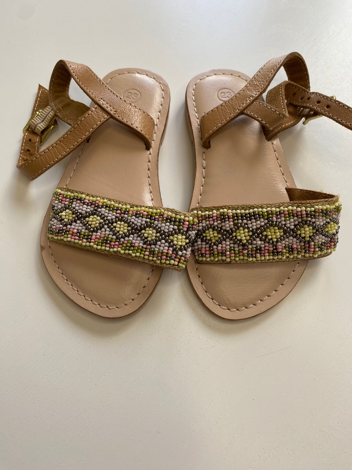 BOUTCHOU Bead Sandals/ US7 UE23