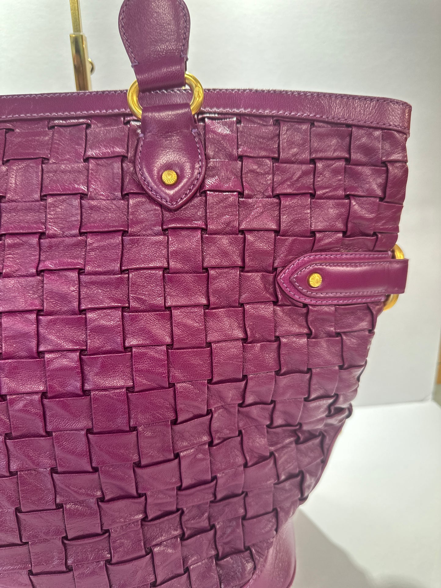 ESCADA Woven Leather Tote