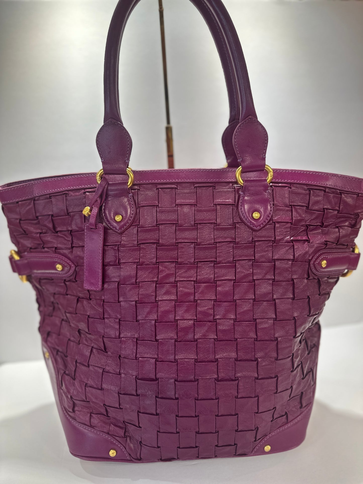 ESCADA Woven Leather Tote