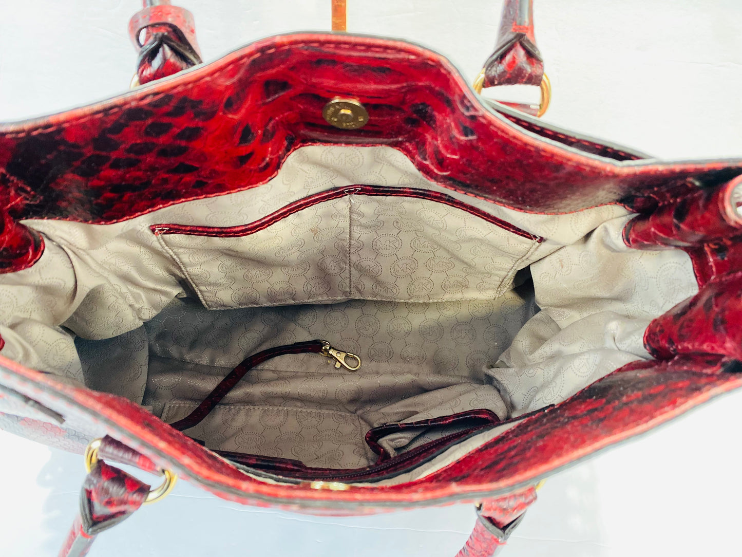 MICHAEL KORS Hamilton Moc Croc Leather Tote Bag