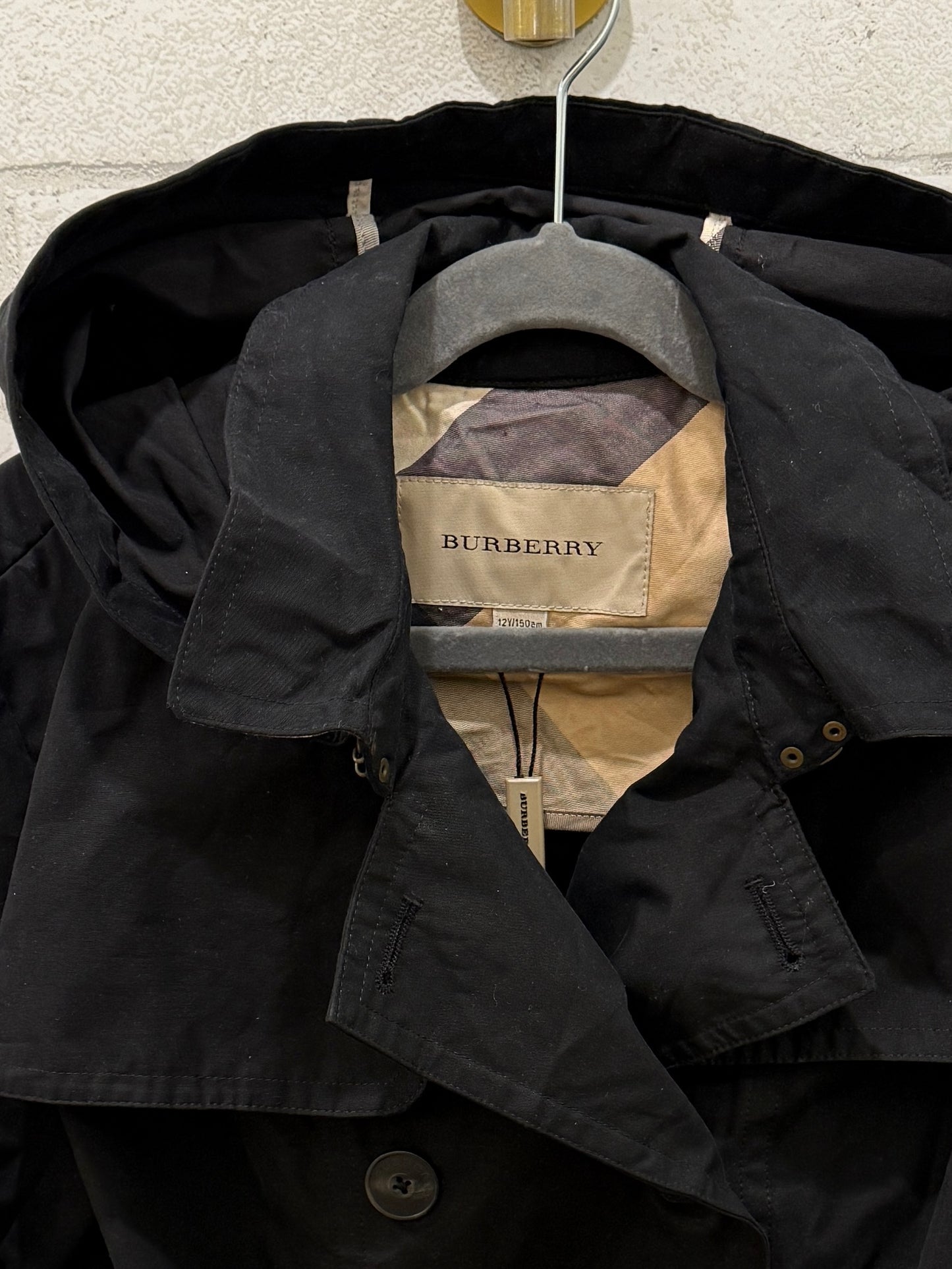 BURBERRY Short Trench with Hood / 12Y