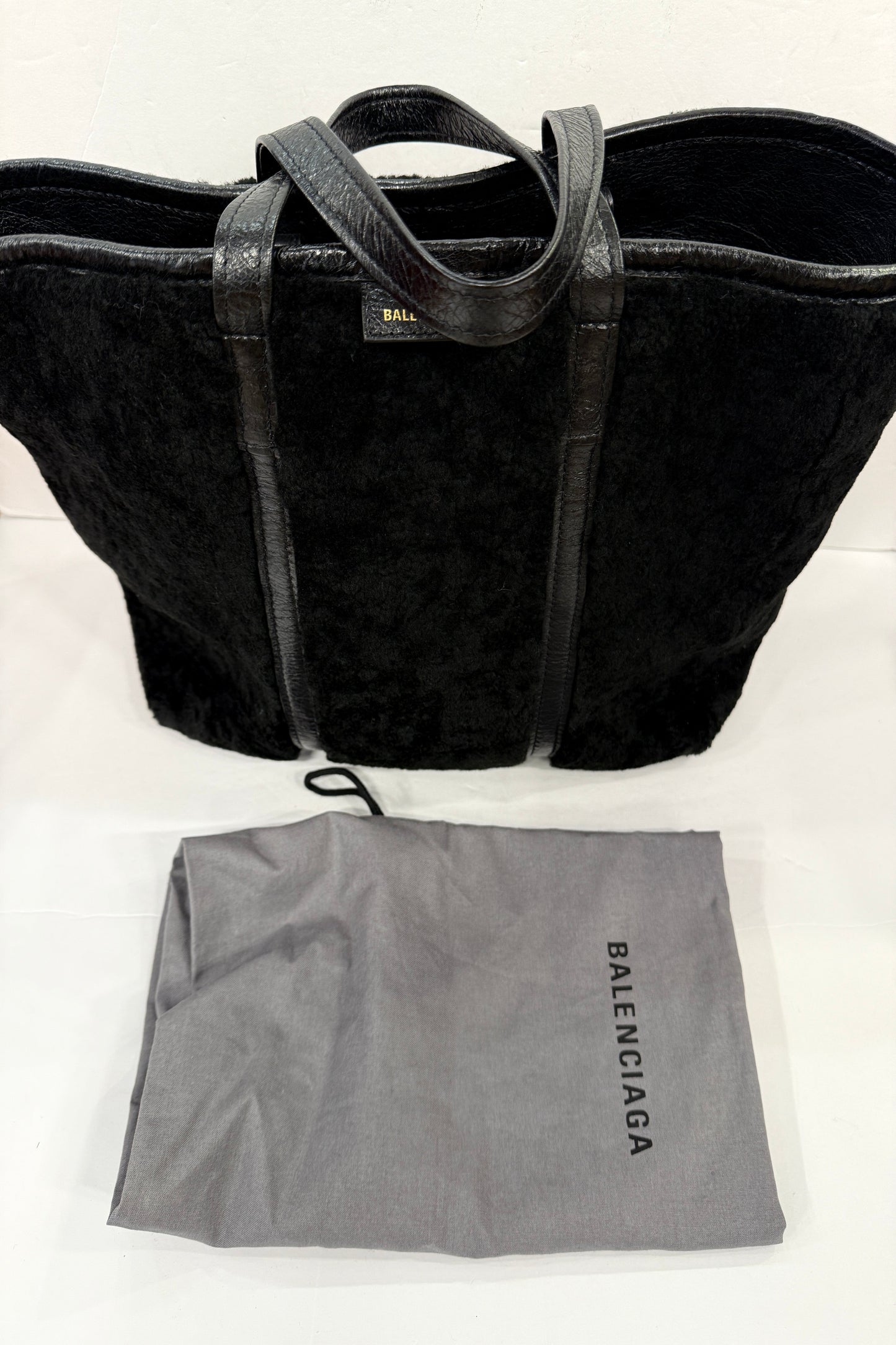 BALENCIAGA Barbes Wool Tote Bag