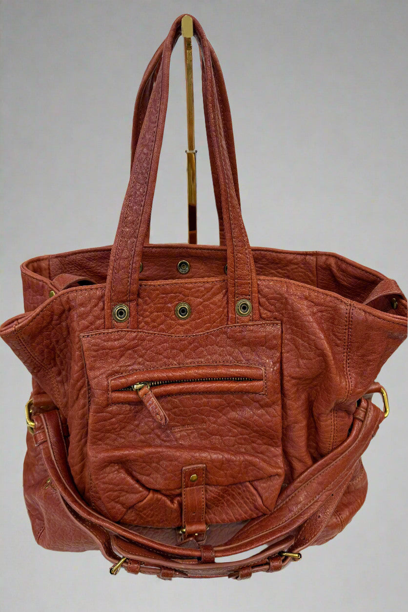 JEROME DREYFUSS Lambskin Billy Leather Tote Bag
