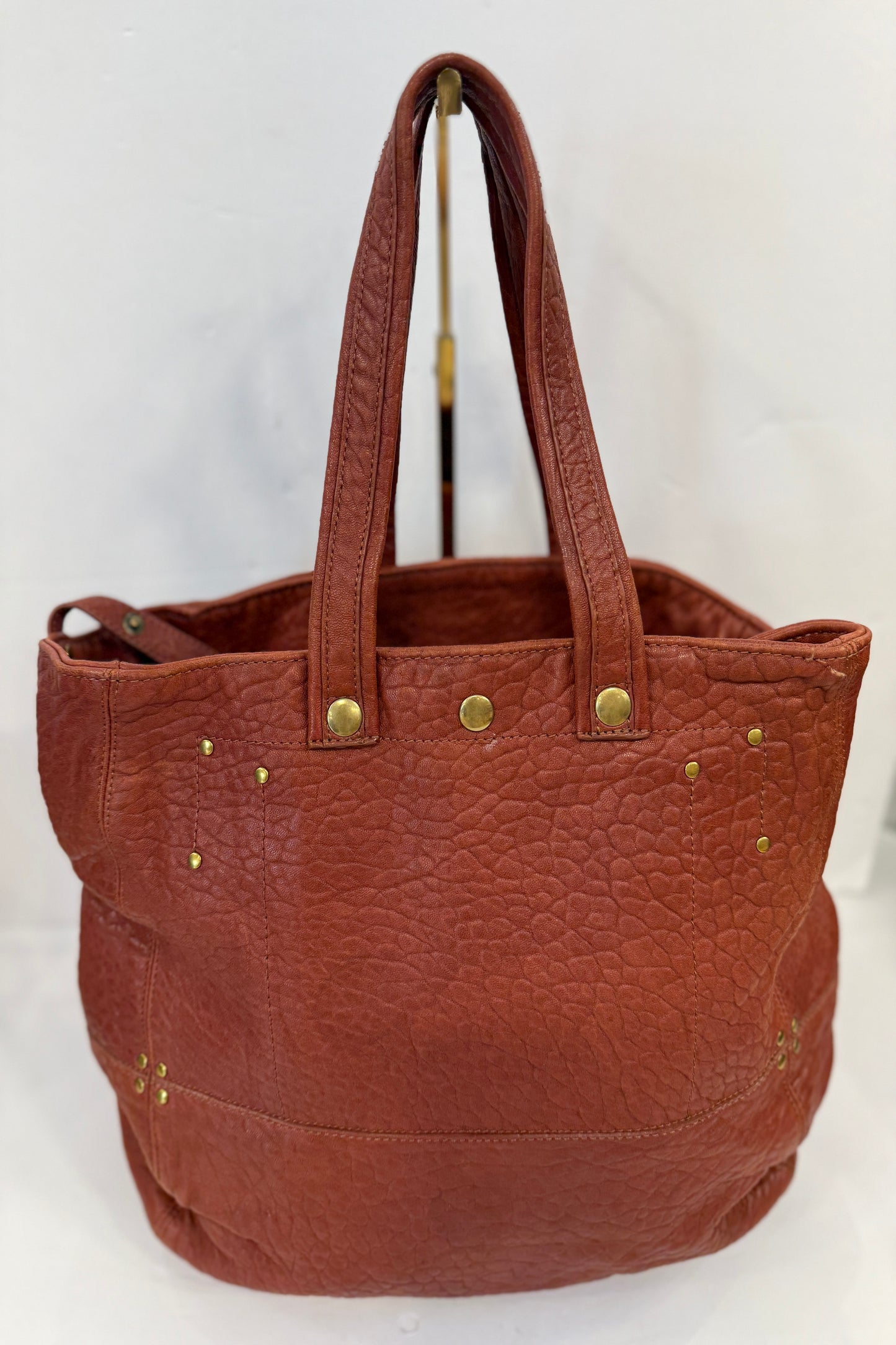 JEROME DREYFUSS Lambskin Billy Leather Tote Bag