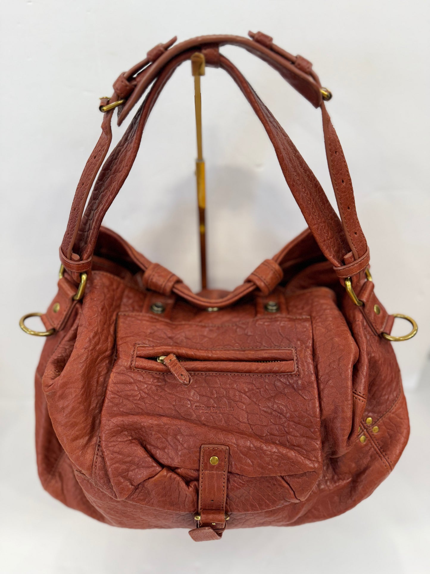 JEROME DREYFUSS Lambskin Billy Leather Tote Bag