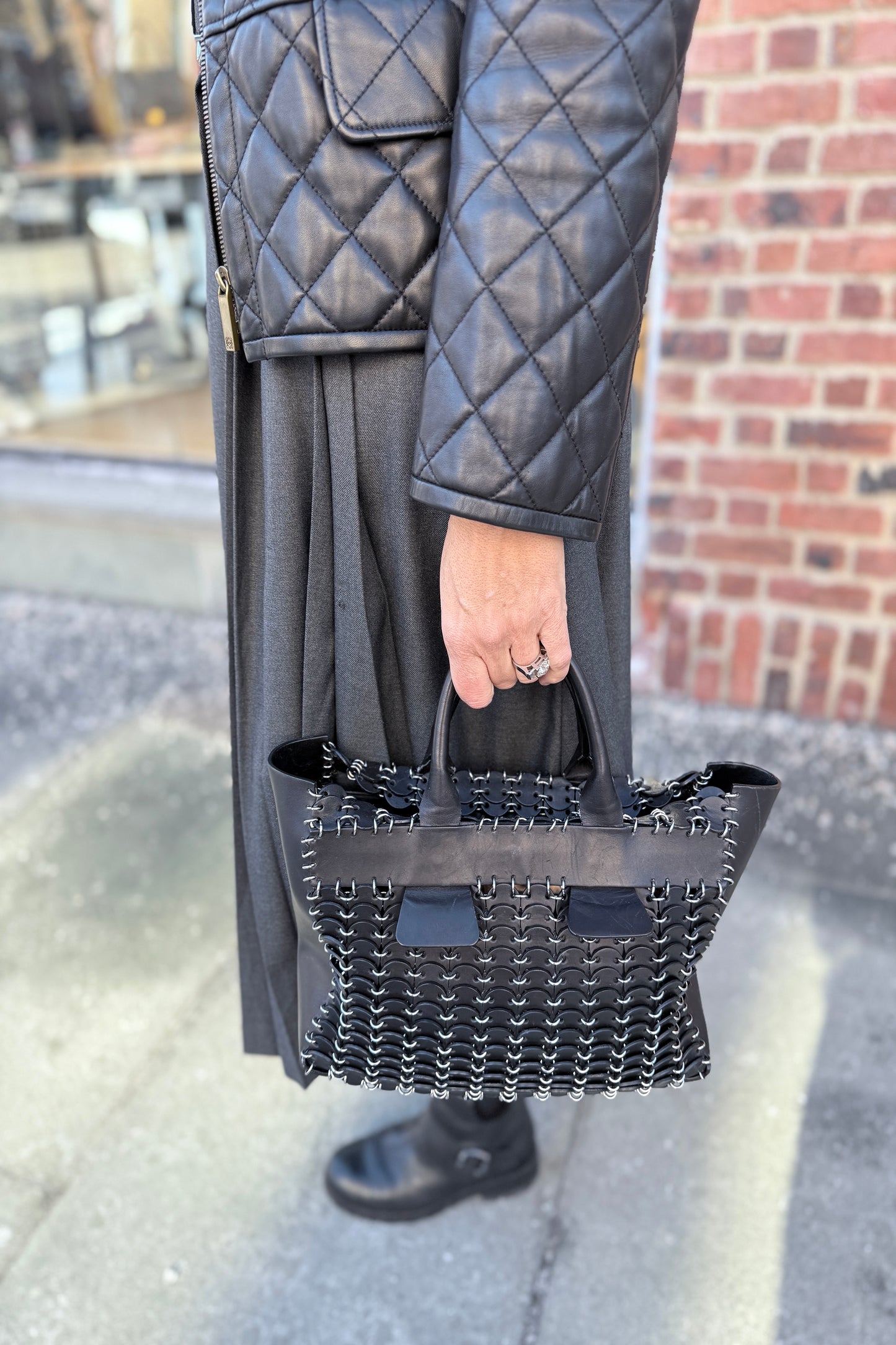 PACO RABANNE Chain Mail Small Tote Bag/ OS