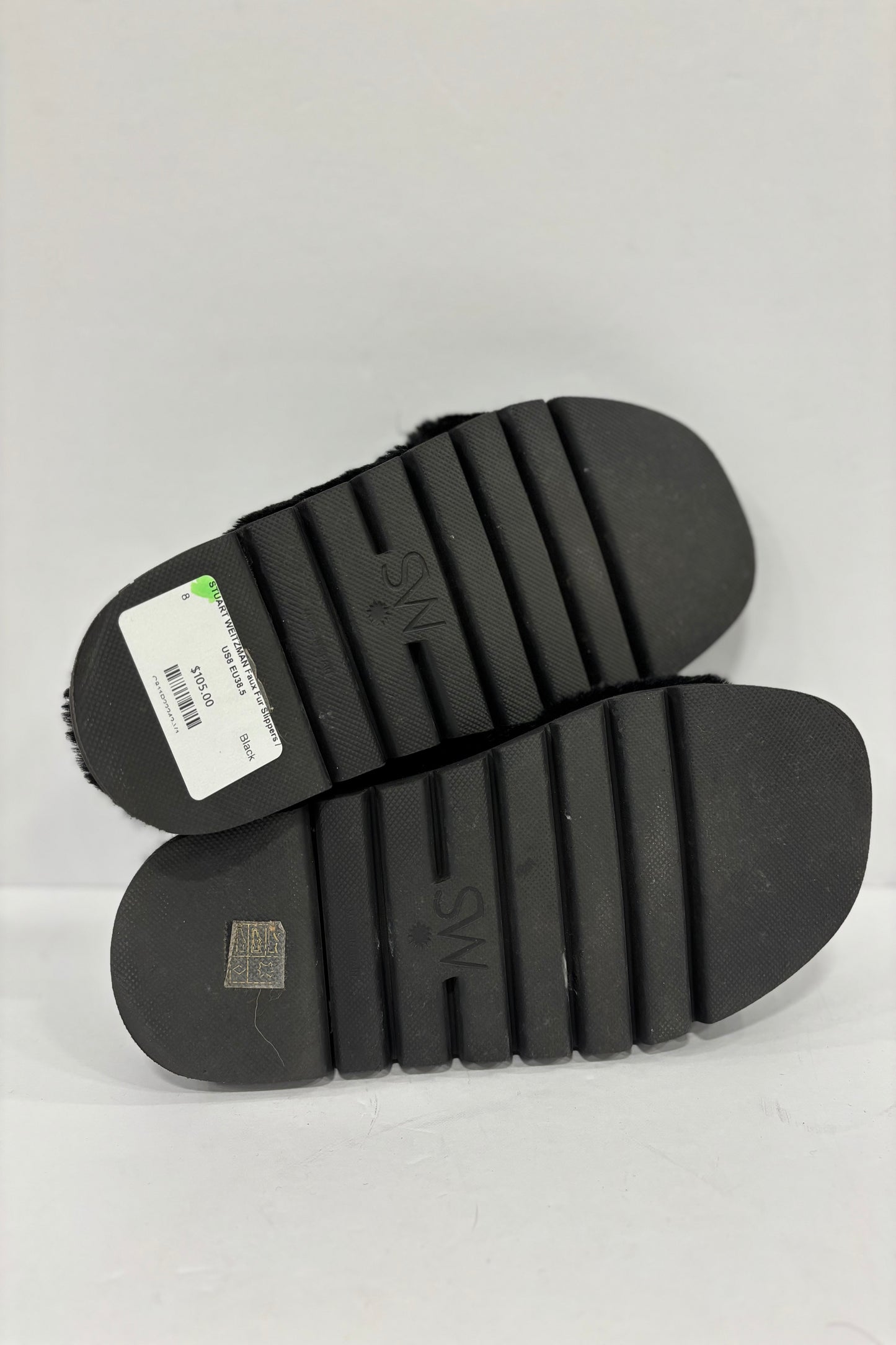 STUART WEITZMAN Faux Fur Slippers / US8 EU38.5