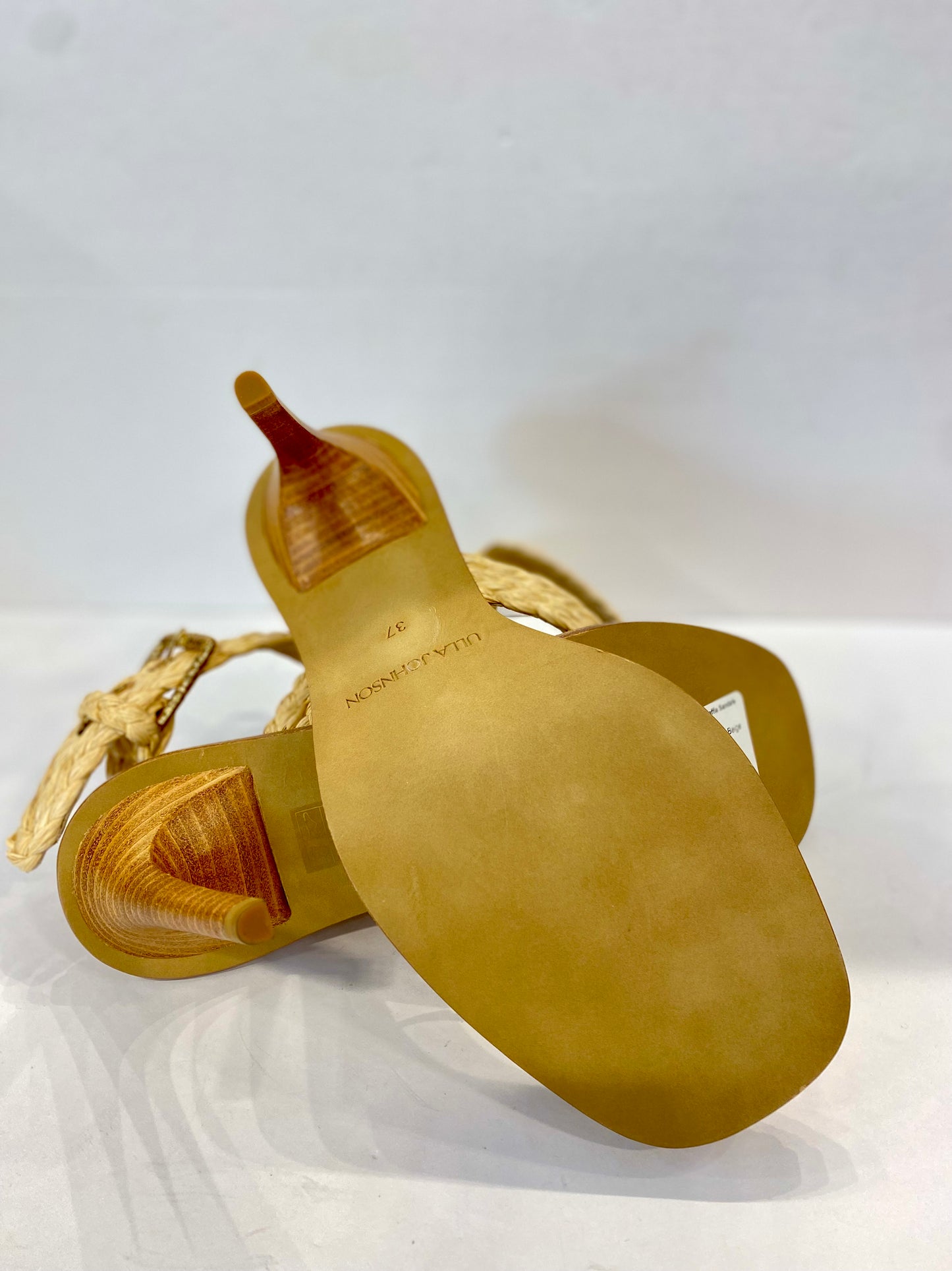 ULLA JOHNSON NWT Lydia Raffia Sandals / US7-EU37