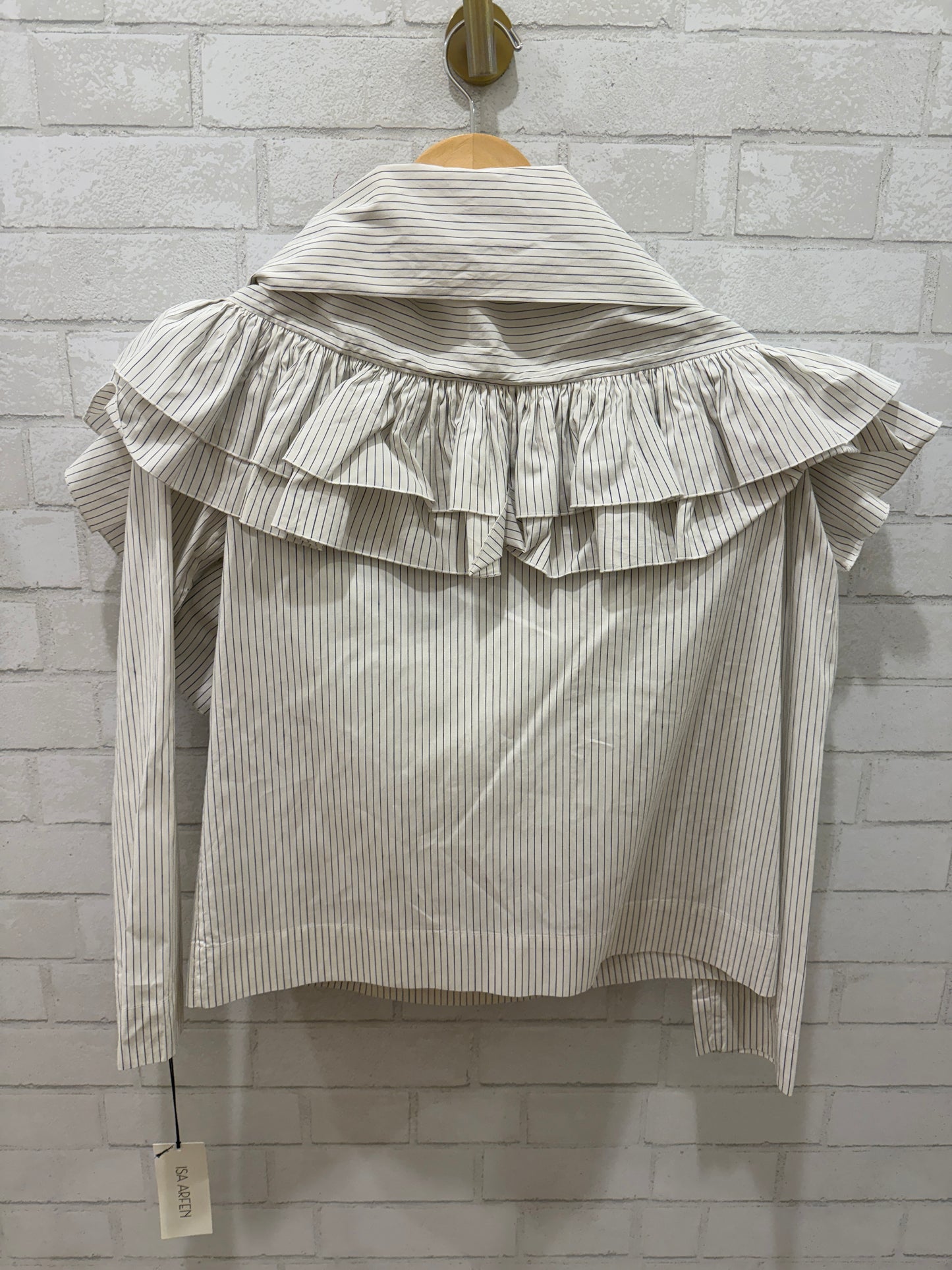 ISA ARFEN NWT Ruffle knot Top LS /M