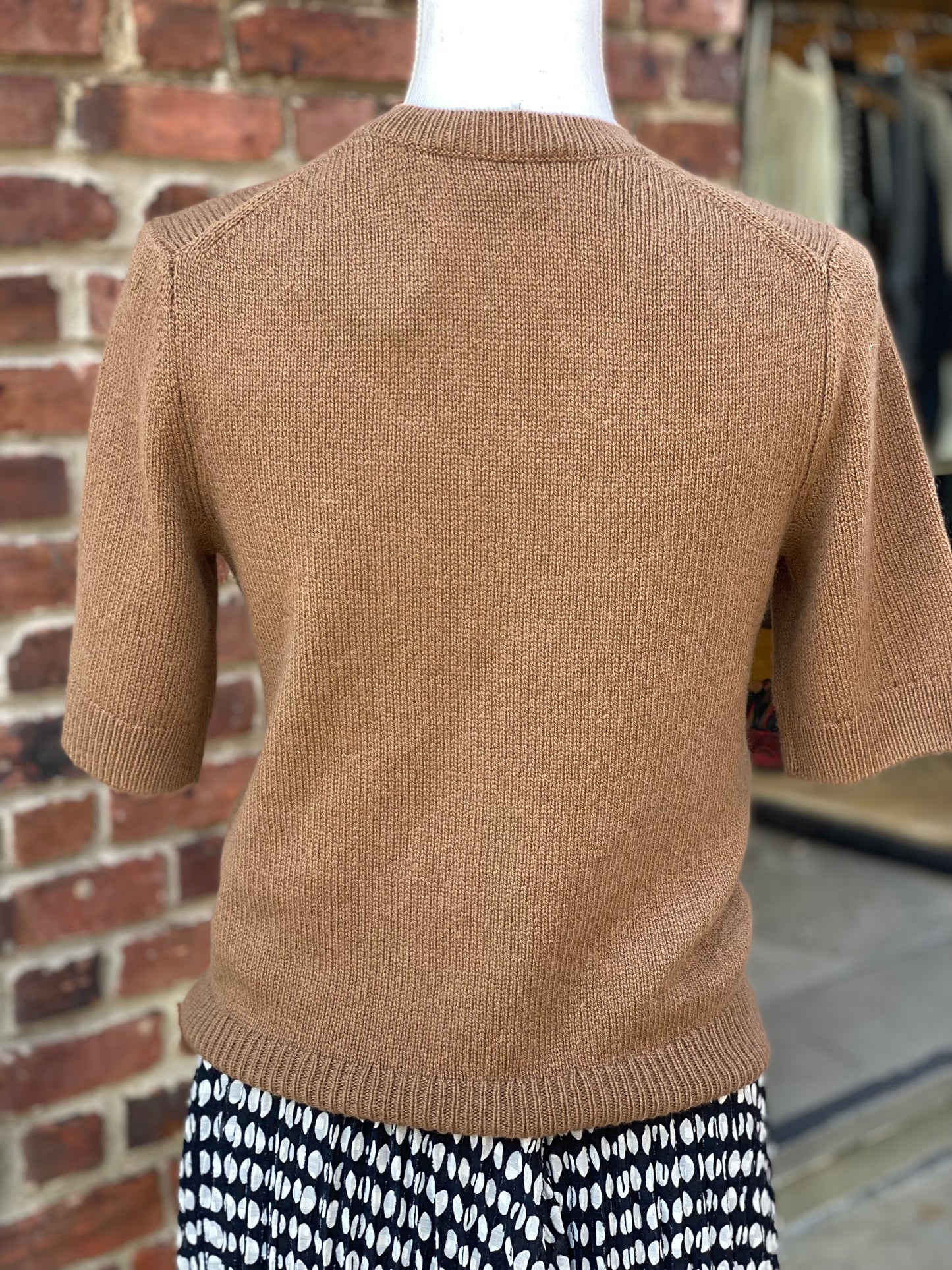 VINCE Wool Cashmere SS Brown Sweater / S