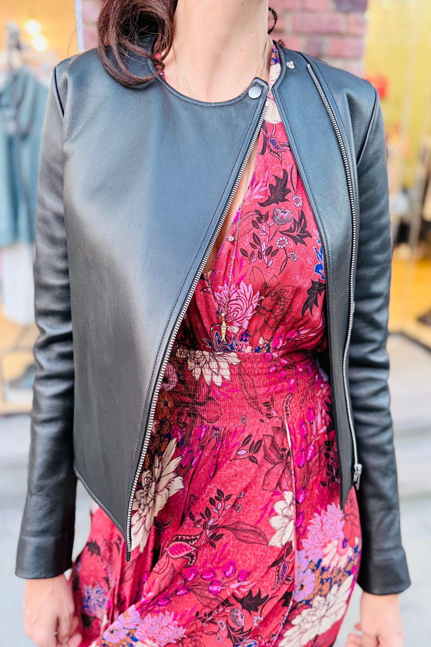 CELINE Leather zipped Jacket / S-EU36