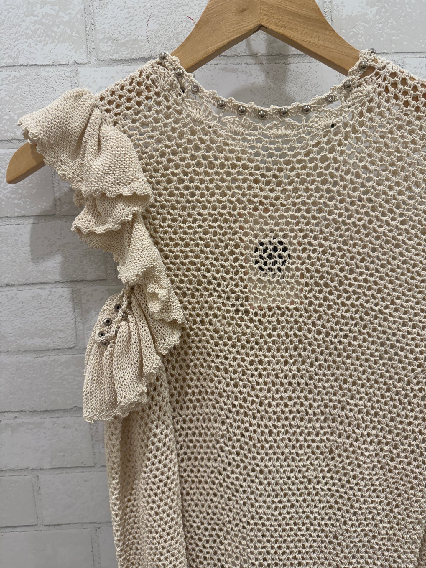 MAGDA BUTRYM LS Maxi Silk Crochet Dress / S-36