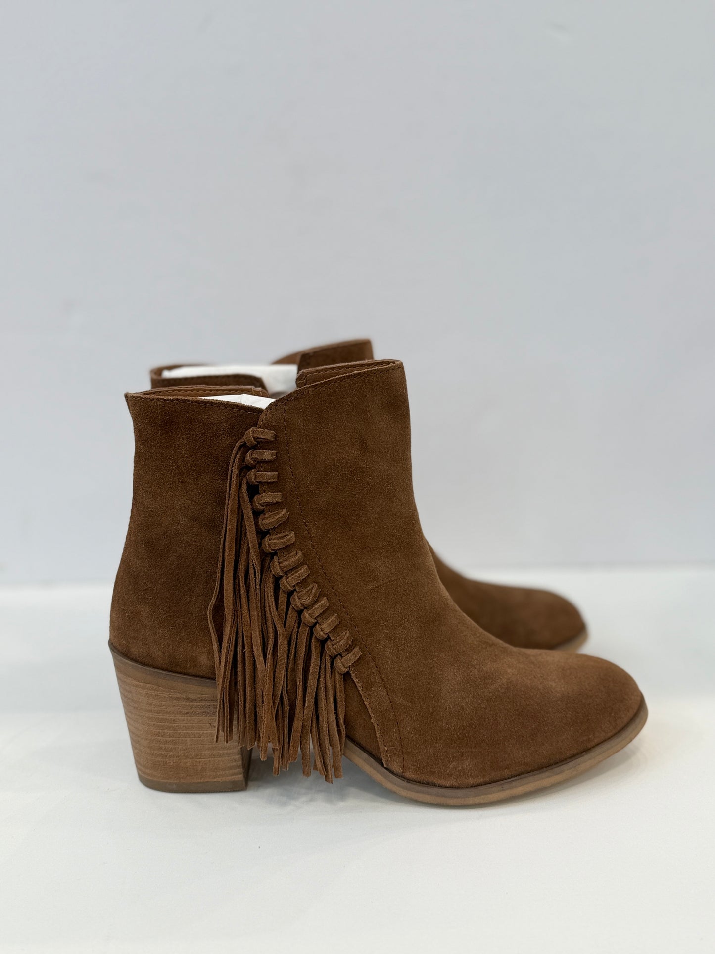 KENNETH COLE REACTION Fringe NWT Suede Western Ankle Boots/US9-EU40