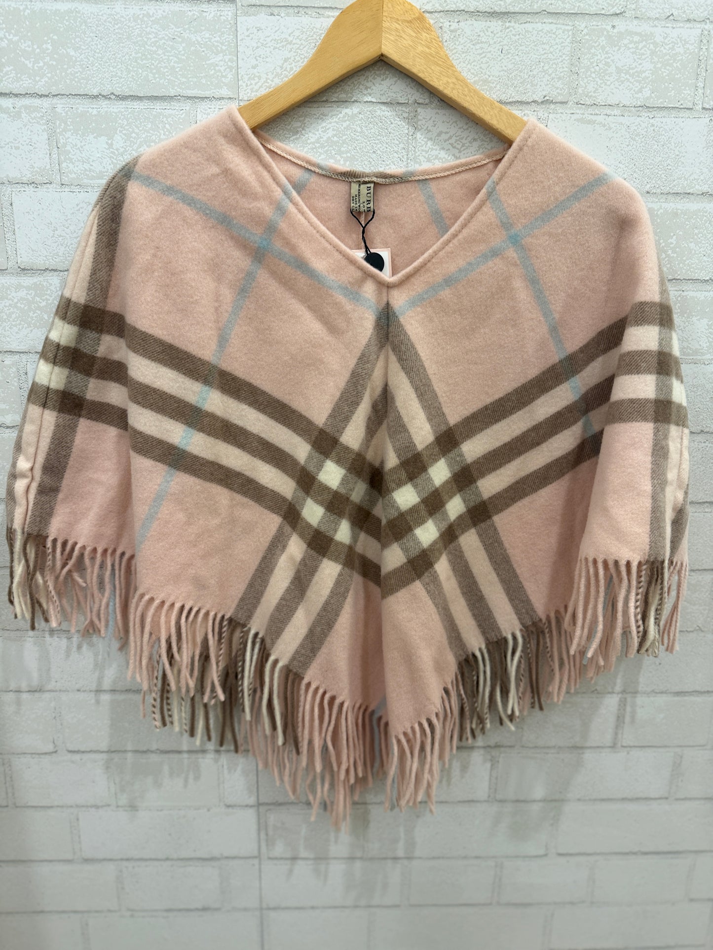 BURBERRY NWT Wool & Cashmere Short Poncho/OS