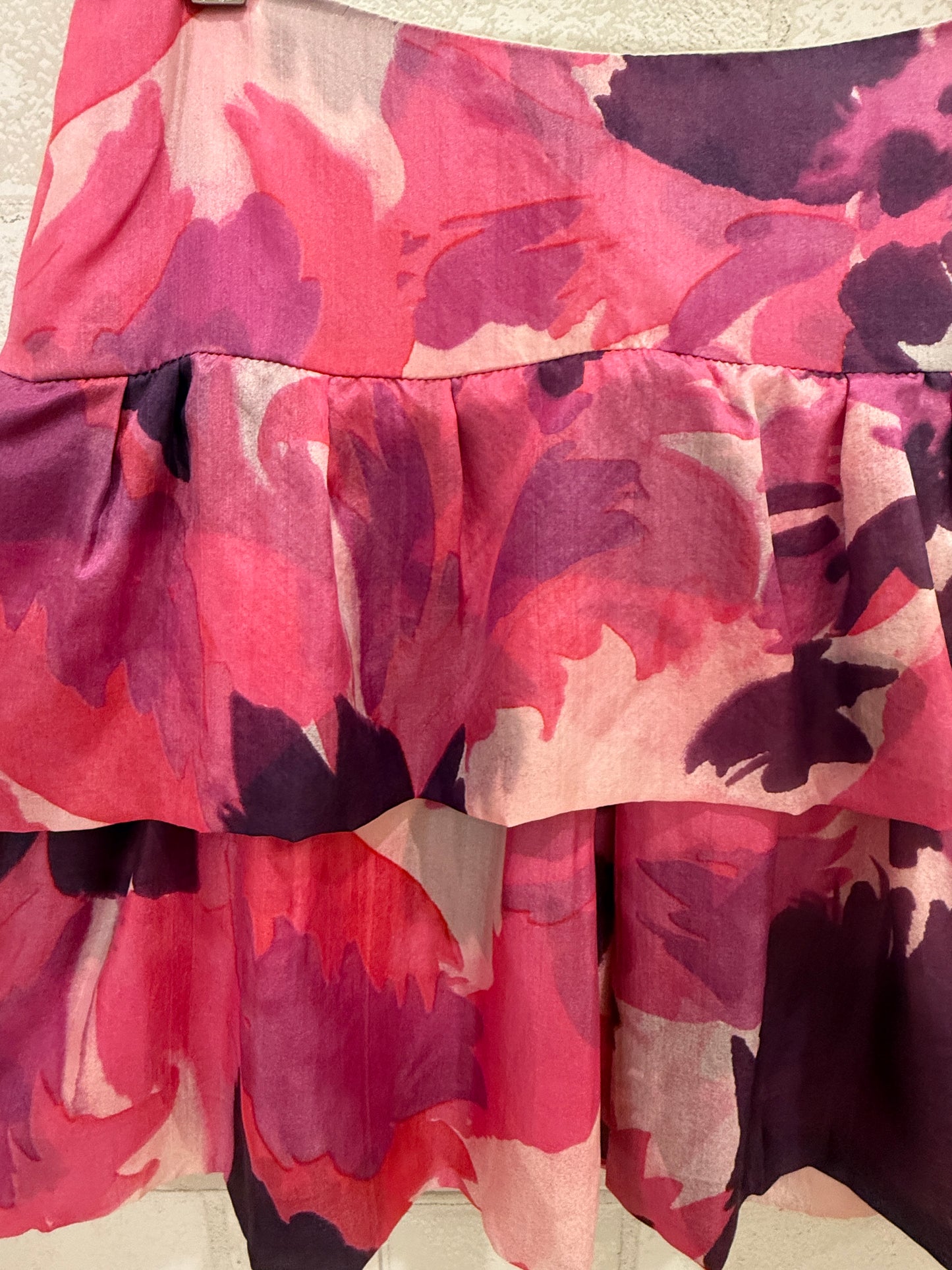 TARA JARMON Silk Skirt Flowers EU-S
